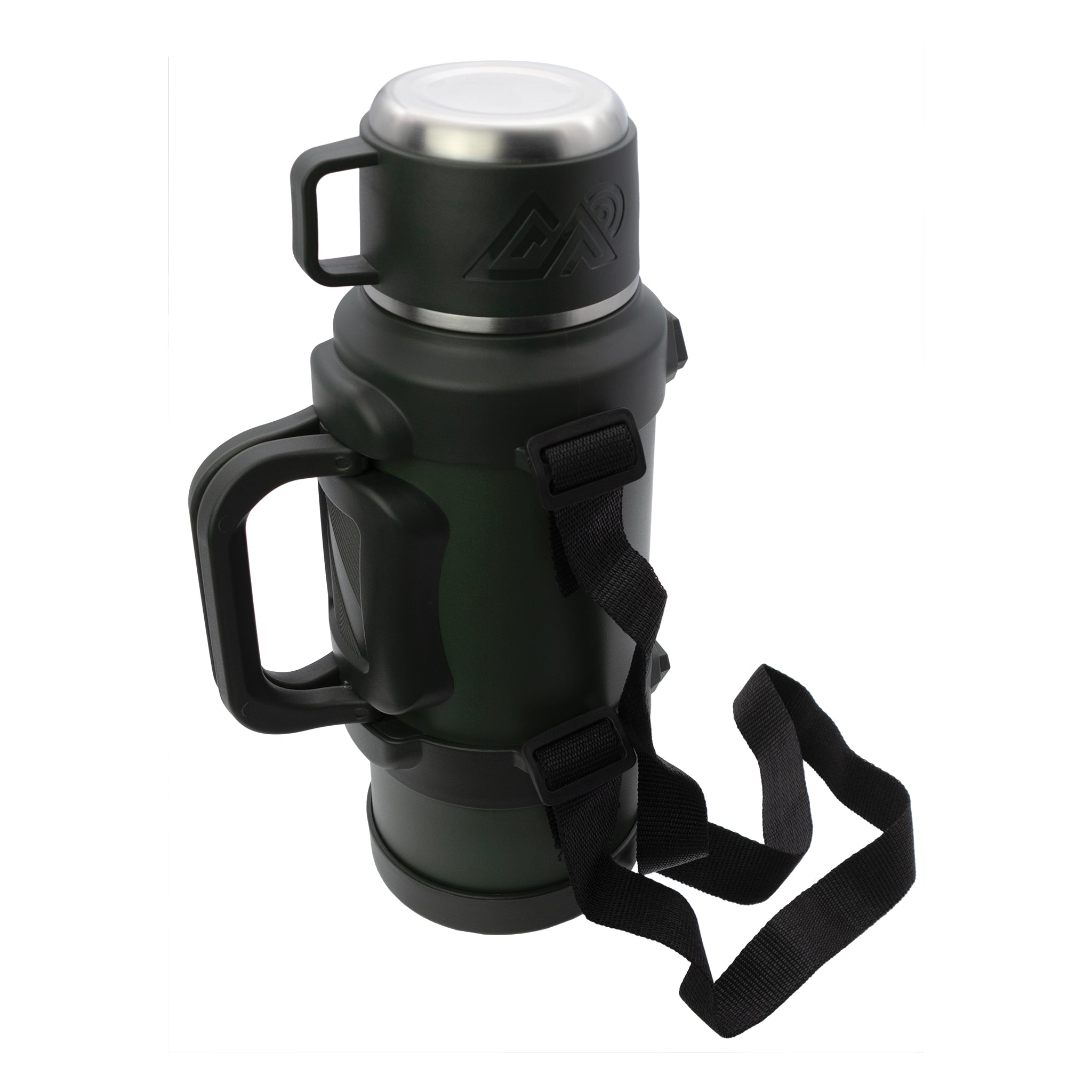 REGENT LARGE VACUUM FLASK STAINLESS STEEL WITH CUP LID KHAKI GREEN, 2L