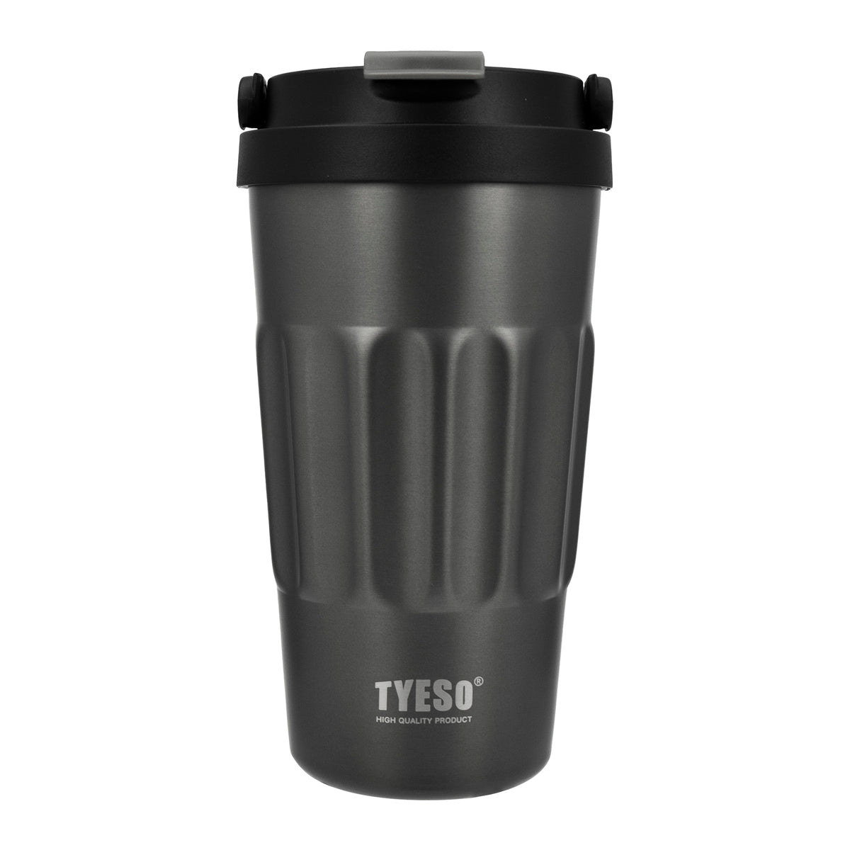 REGENT DOUBLE WALLED INSULATED TRAVEL MUG ST. STEEL AND PP PLASTIC LID GREY, 500ML