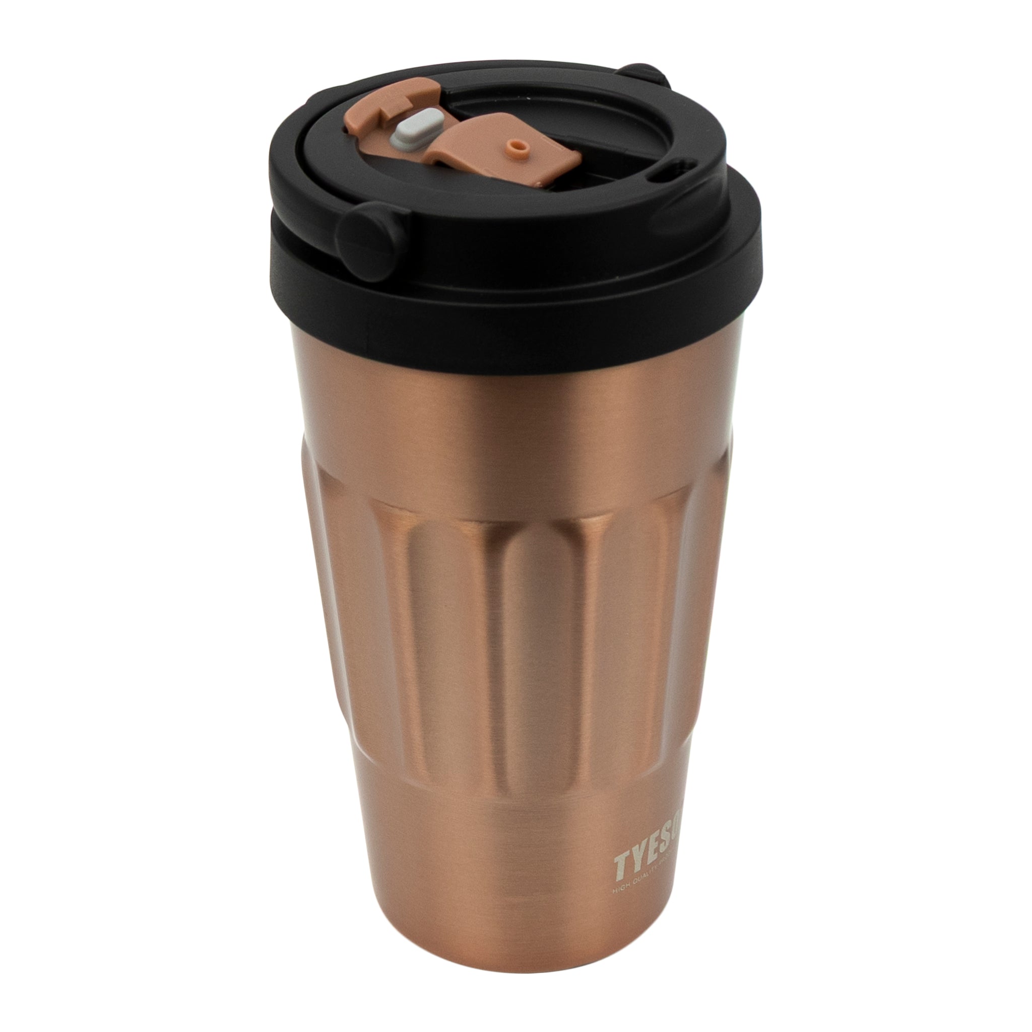 REGENT DOUBLE WALLED INSULATED TRAVEL MUG ST. STEEL AND PP PLASTIC LID BRONZE, 500ML