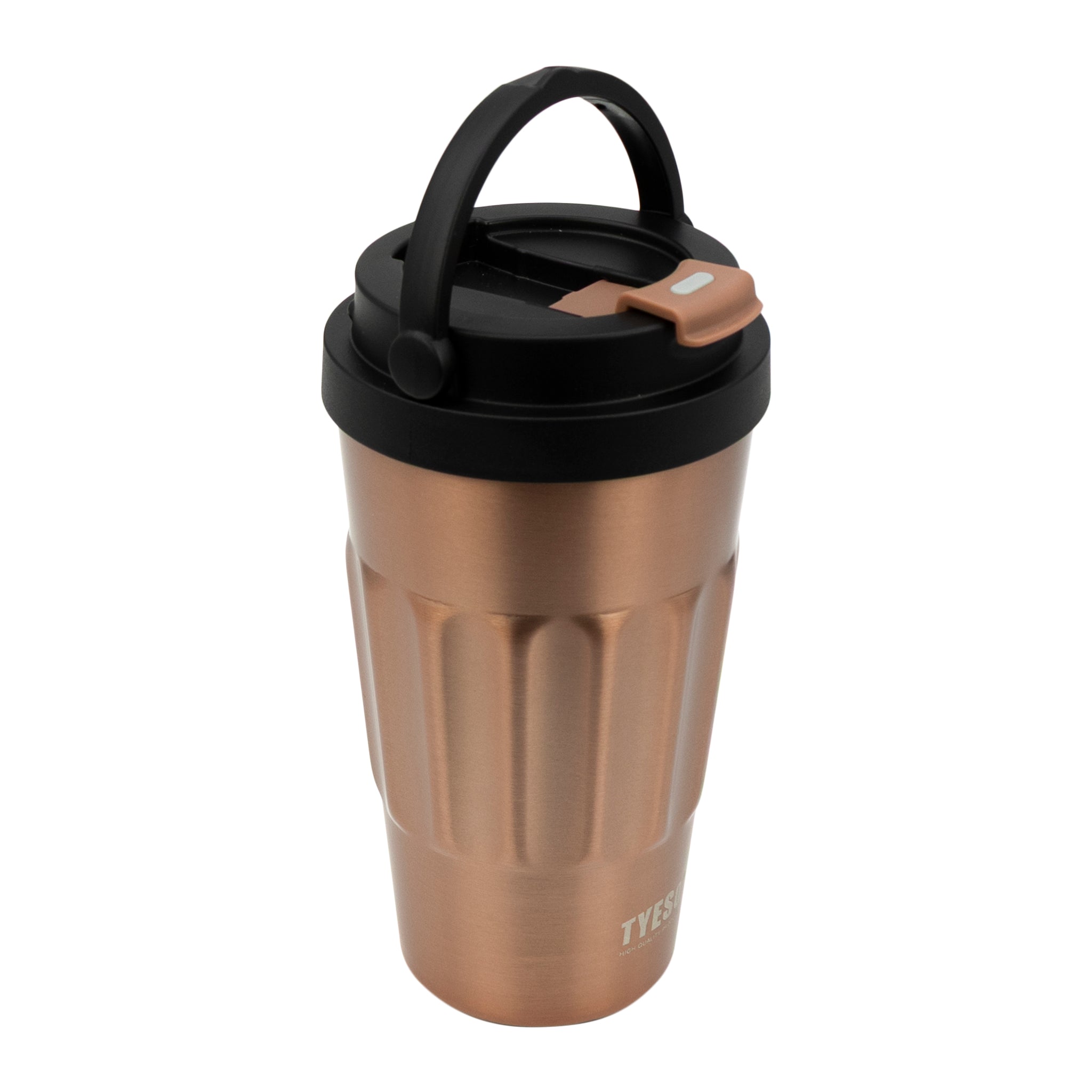 REGENT DOUBLE WALLED INSULATED TRAVEL MUG ST. STEEL AND PP PLASTIC LID BRONZE, 500ML