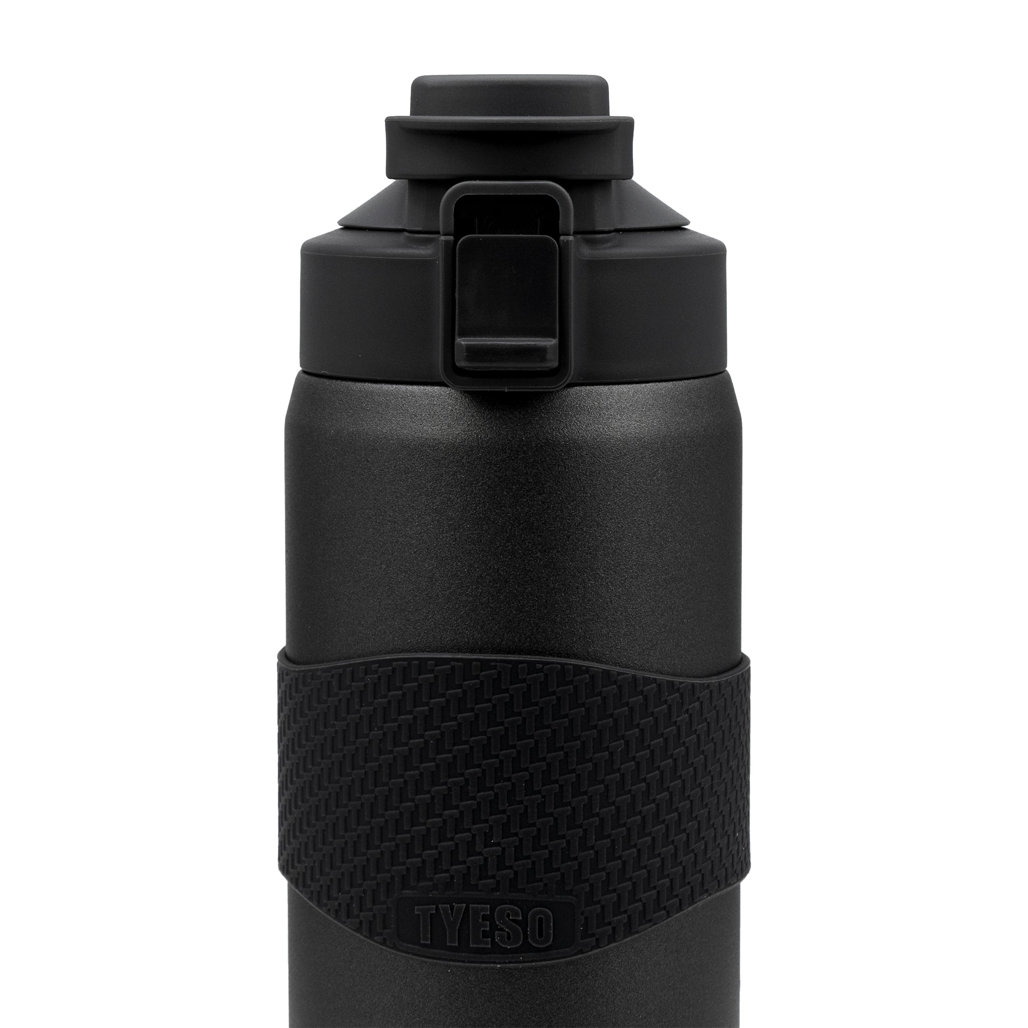 REGENT DOUBLE WALLED VACUUM INSULATED BOTTLE ST. STEEL, SILICONE AND PP PLASTIC GREY 900ML