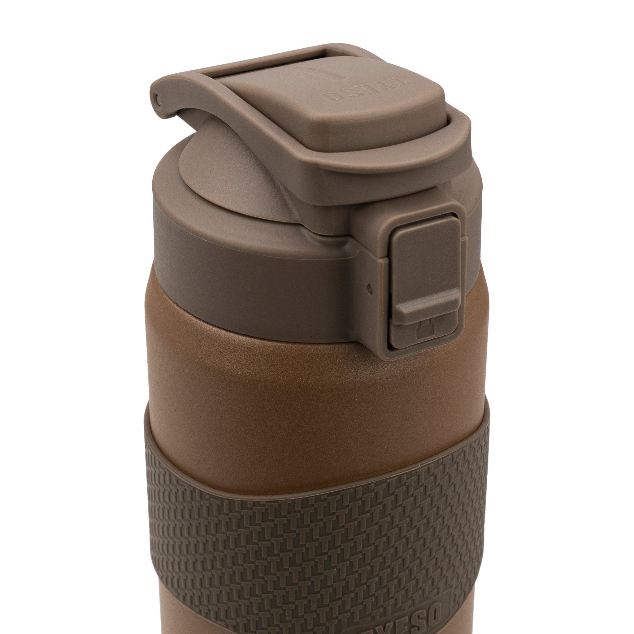 REGENT DOUBLE WALLED VACUUM INSULATED BOTTLE ST. STEEL, SILICONE AND PP PLASTIC BROWN, 900ML