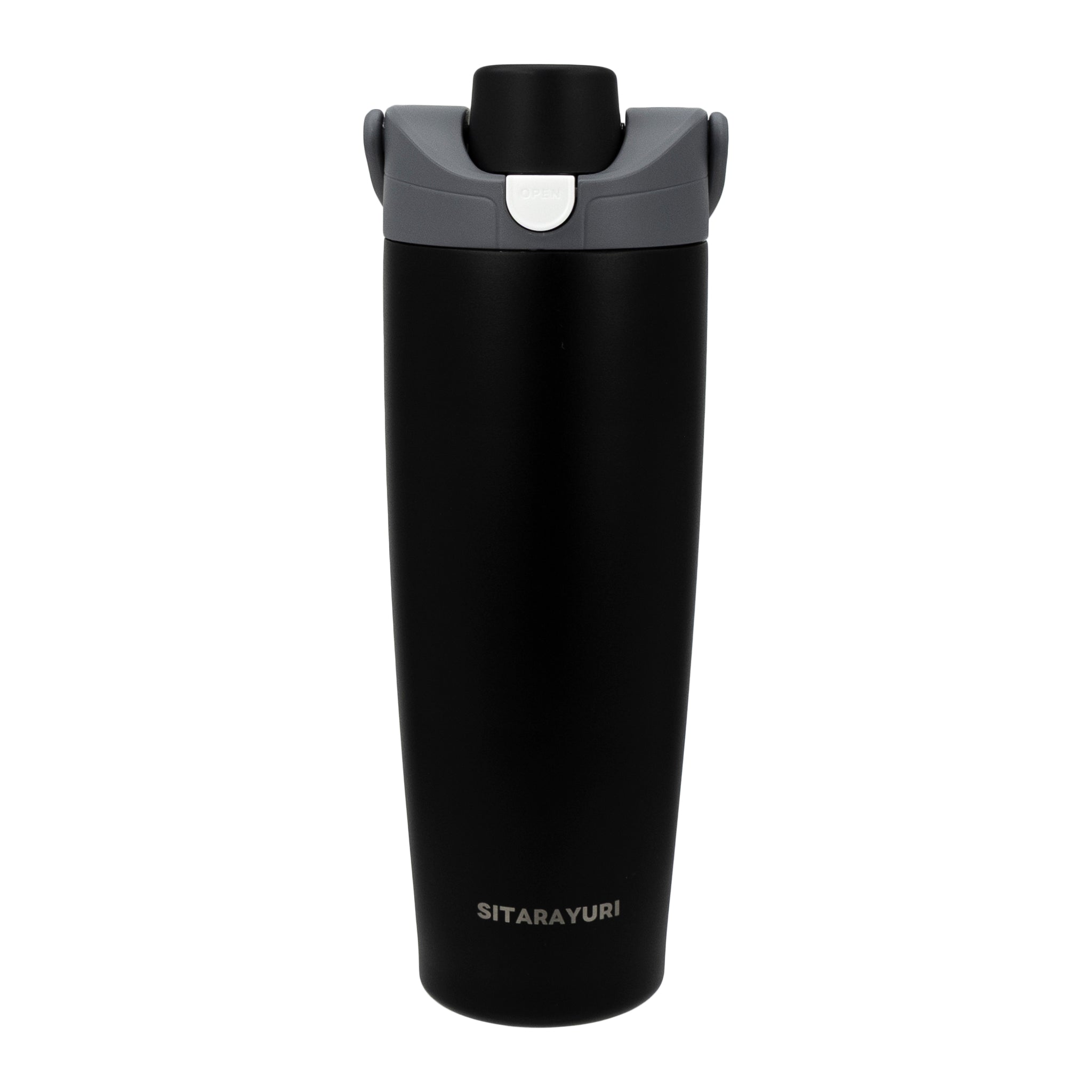 REGENT DOUBLE WALLED VACUUM INSULATED FLASK ST. STEEL AND PP PLASTIC BLACK, 900ML