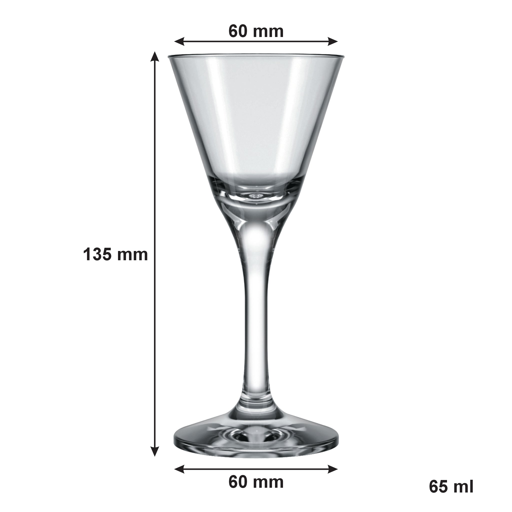 NADIR DONNA STEMMED LIQUEUR GLASS, 65ML