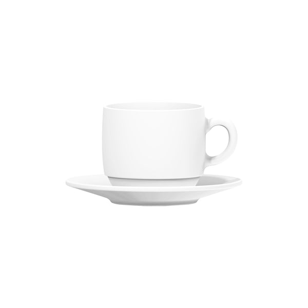 NADIR OPAL STACKABLE ESPRESSO CUP AND SAUCER, 90ML (12PC + 12PC SET)
