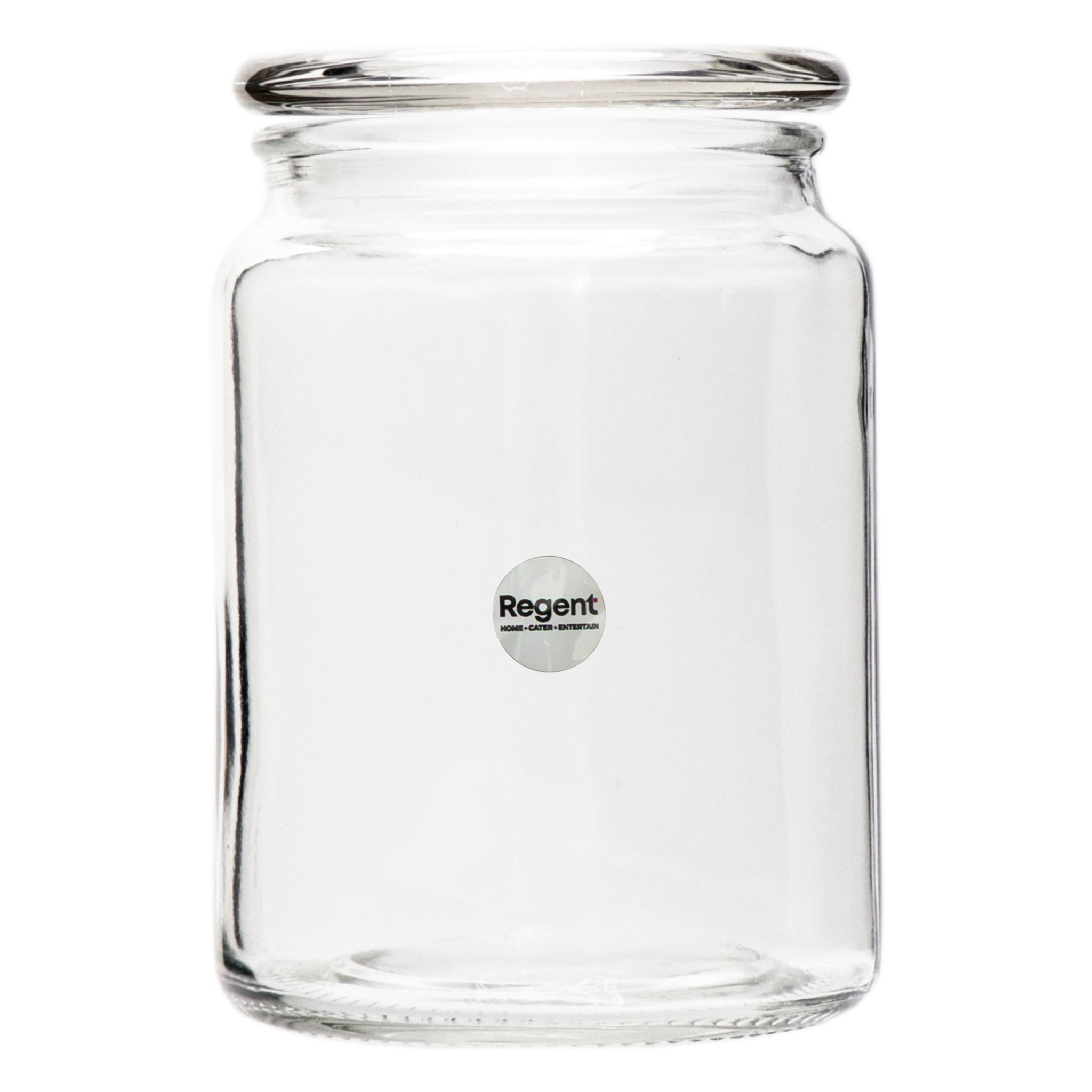 REGENT GLASS ROUND JAR WITH GLASS LID, 800ML