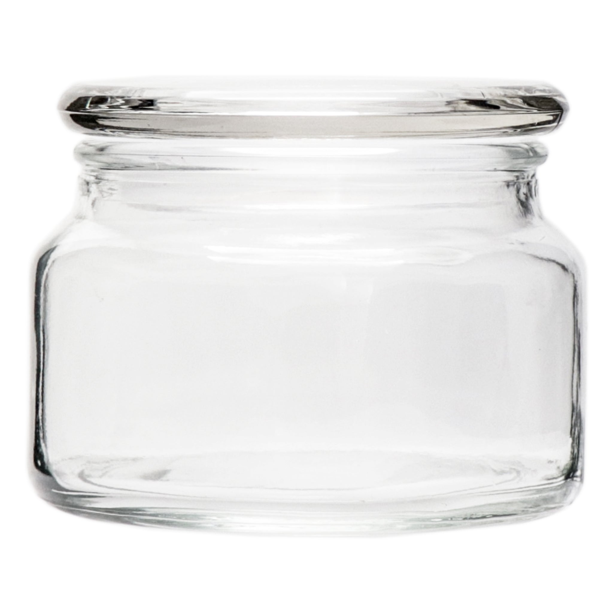 REGENT GLASS ROUND JAR WITH GLASS LID, 300ML