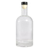 REGENT GLASS GIN BOTTLE WITH BLACK STOPPER, 750ML