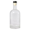 REGENT GLASS GIN BOTTLE WITH BLACK STOPPER, 500ML
