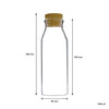 REGENT BOROSILICATE GLASS CARAFE WITH CORK STOPPER, 1L