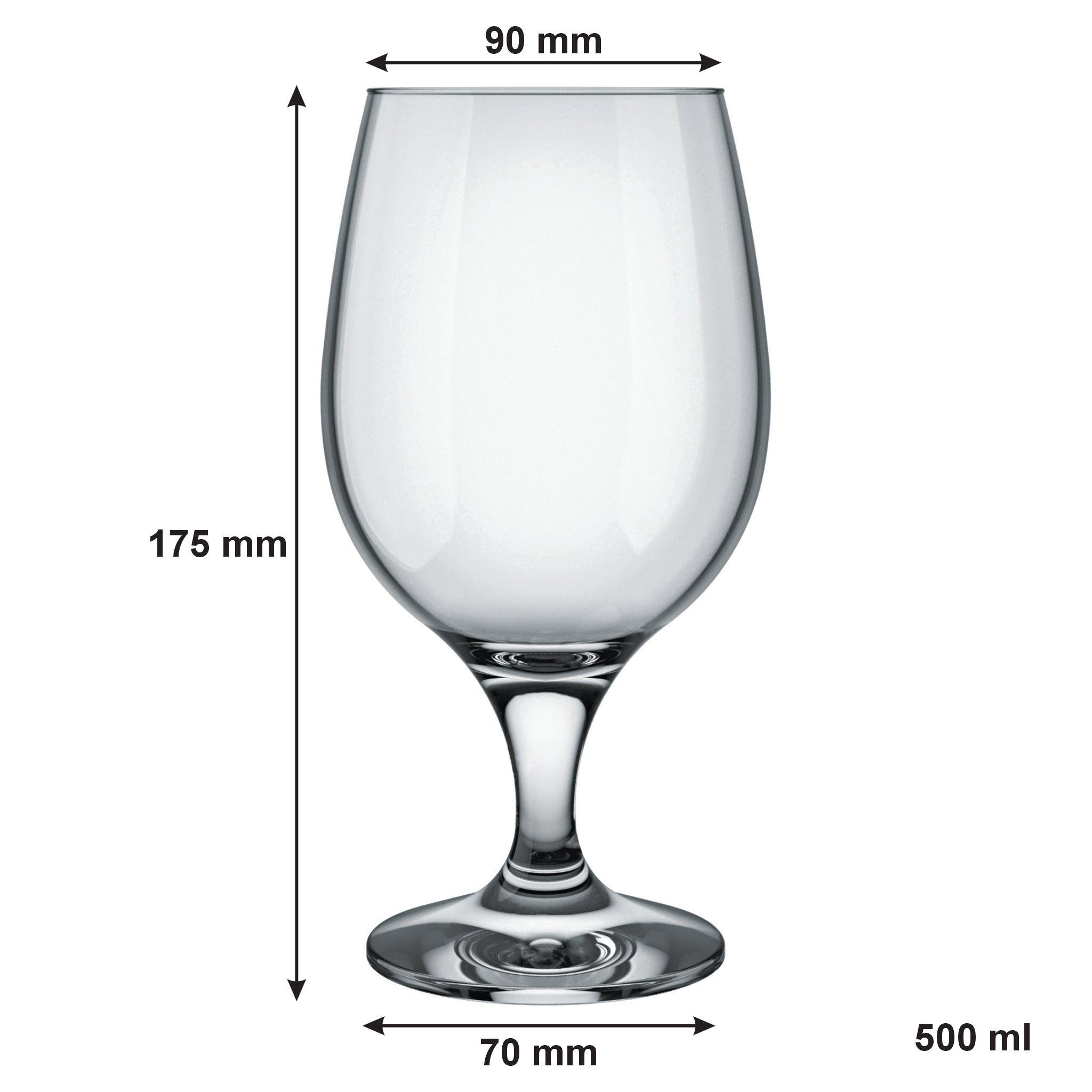 NADIR BELGA STEMMED BEER GLASS, 500ML
