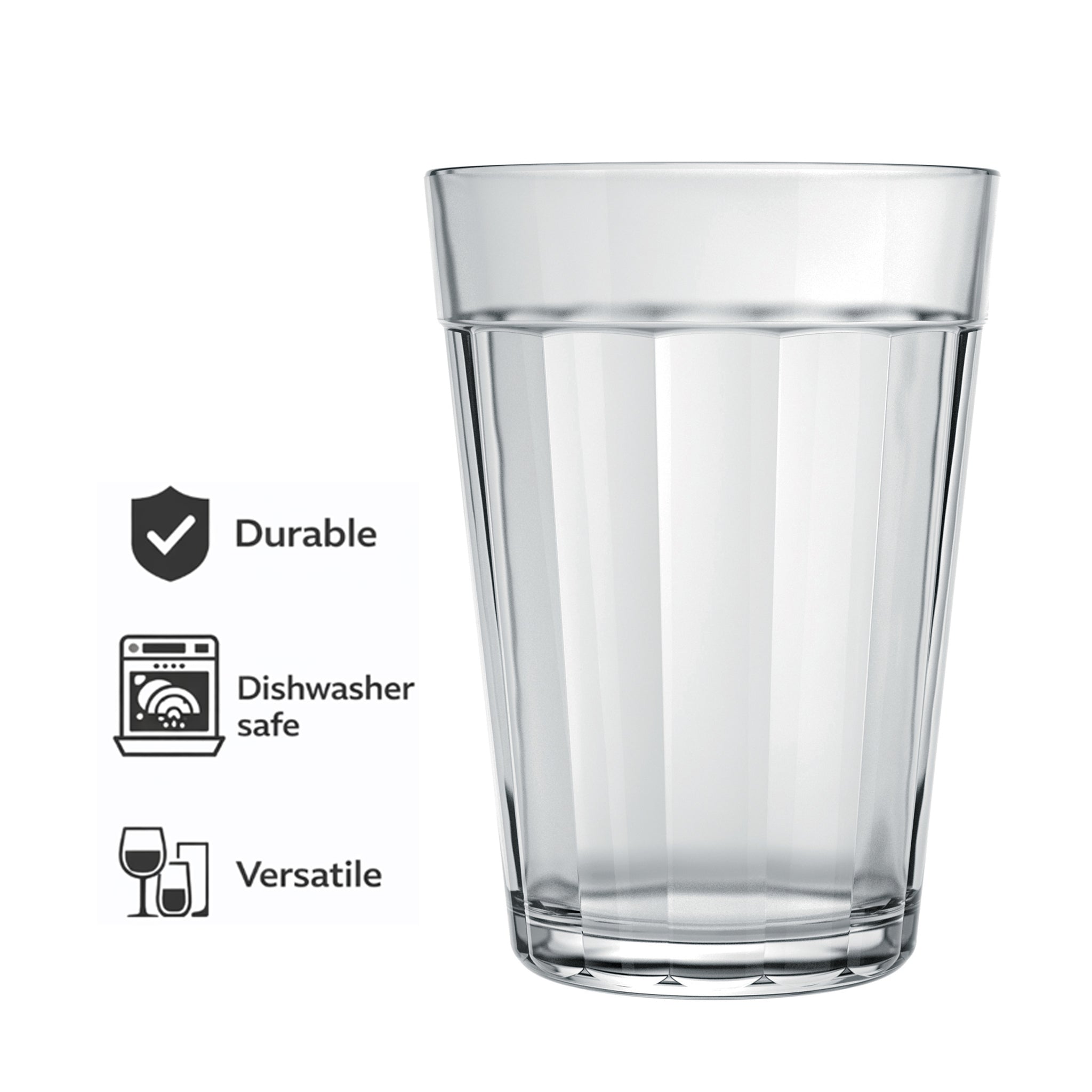 NADIR BAMBOO GLASS TUMBLER, 190ML