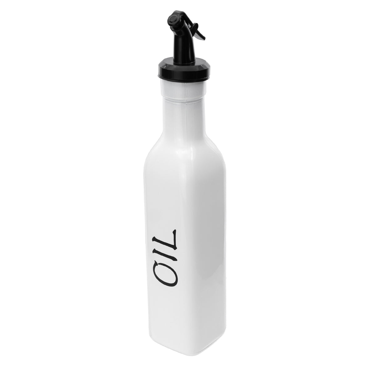REGENT GLASS BLACK AND WHITE O,V, S & P IN A CADDY 5PCS SET, 250ML l 85ML