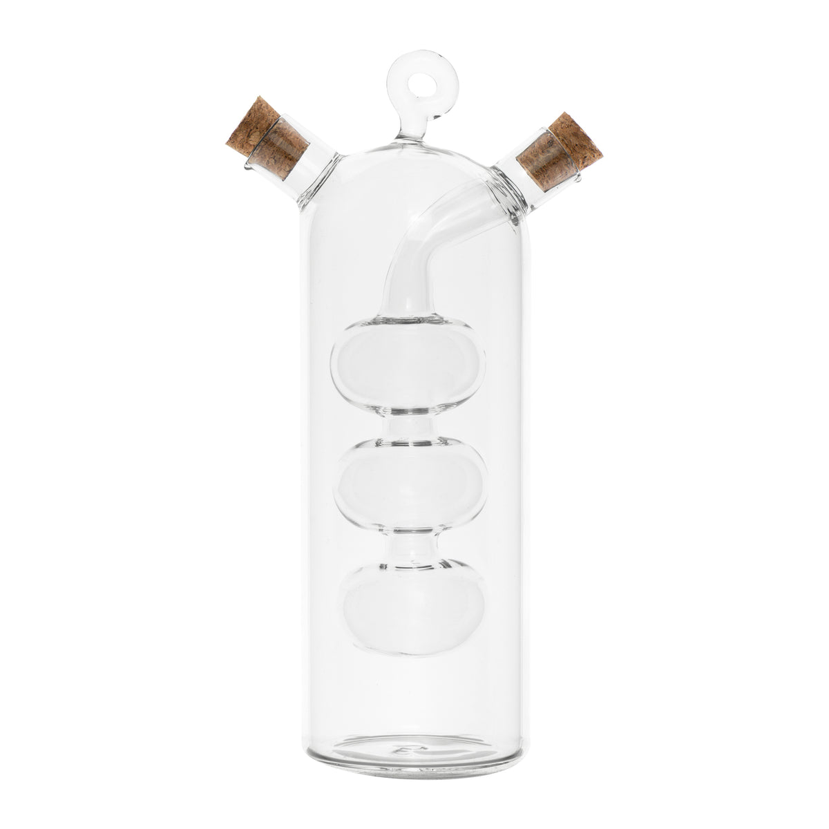 REGENT GLASS OIL AND VINEGAR DISPENSER WITH CORK STOPPERS, 350ML