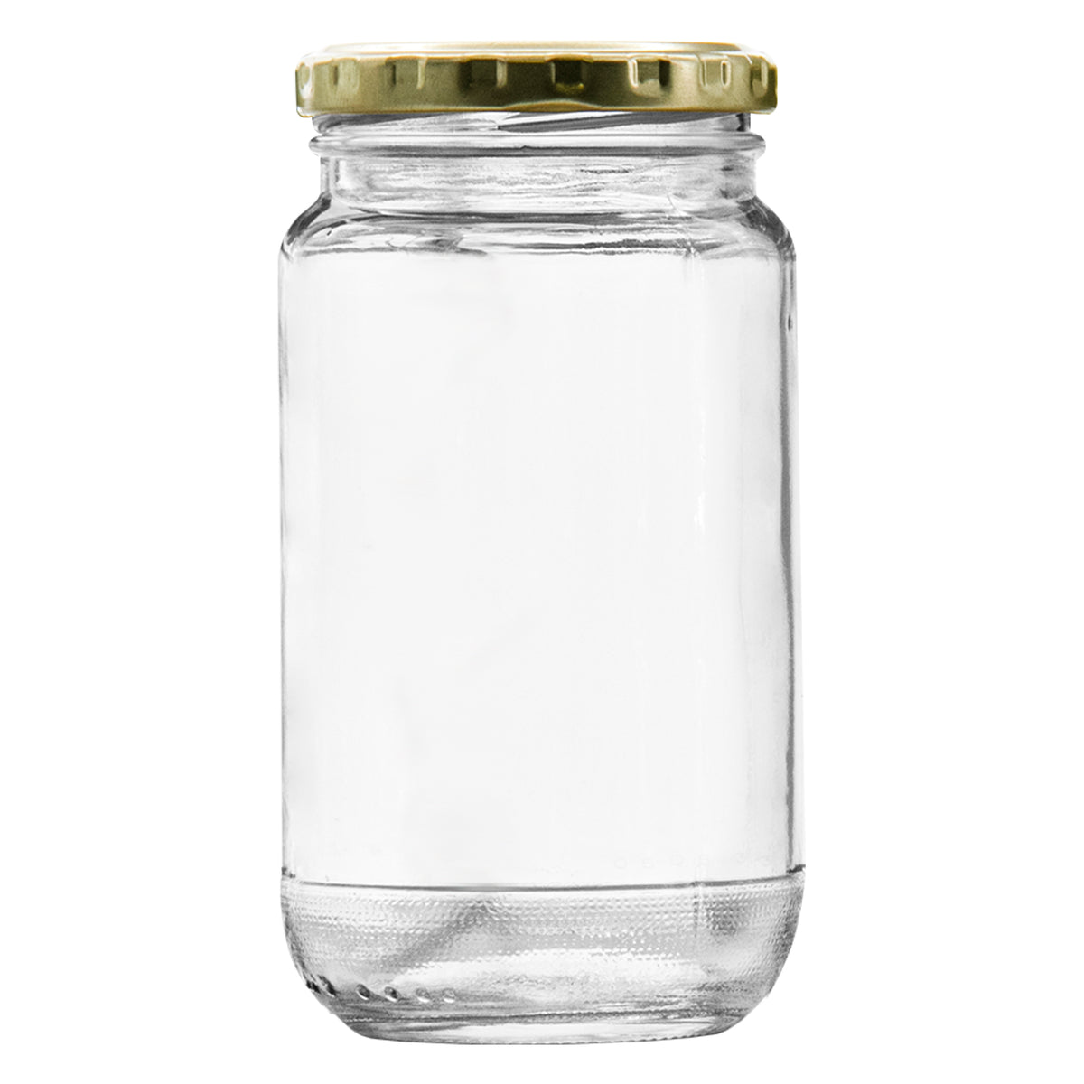 CONSOL SHEER JARS ROUND WITH GOLD LIDS 6PK, 375ML