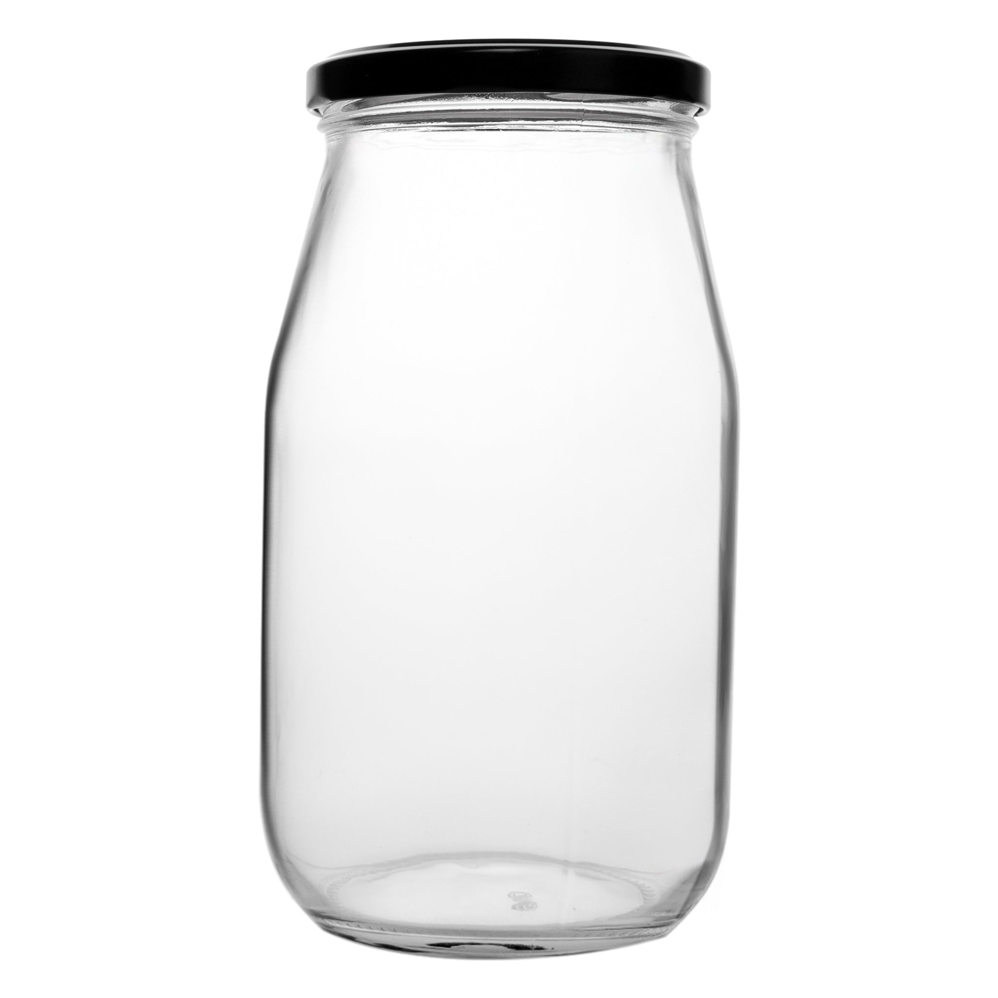 REGENT MAYO GLASS JARS WITH BLACK LIDS 4PK, 1L