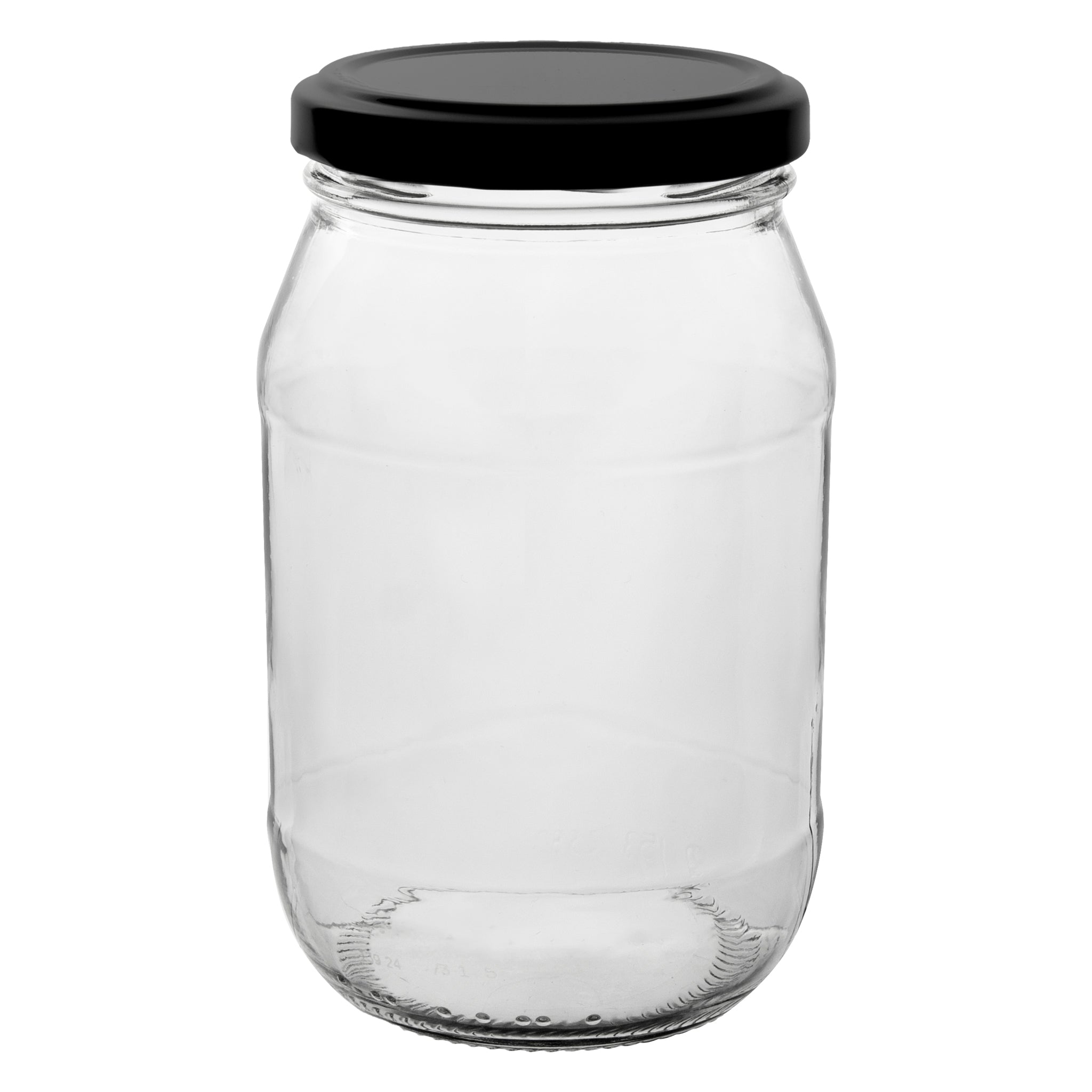 CONSOL FARRAGO JARS WITH BLACK LIDS 6PK, 375ML