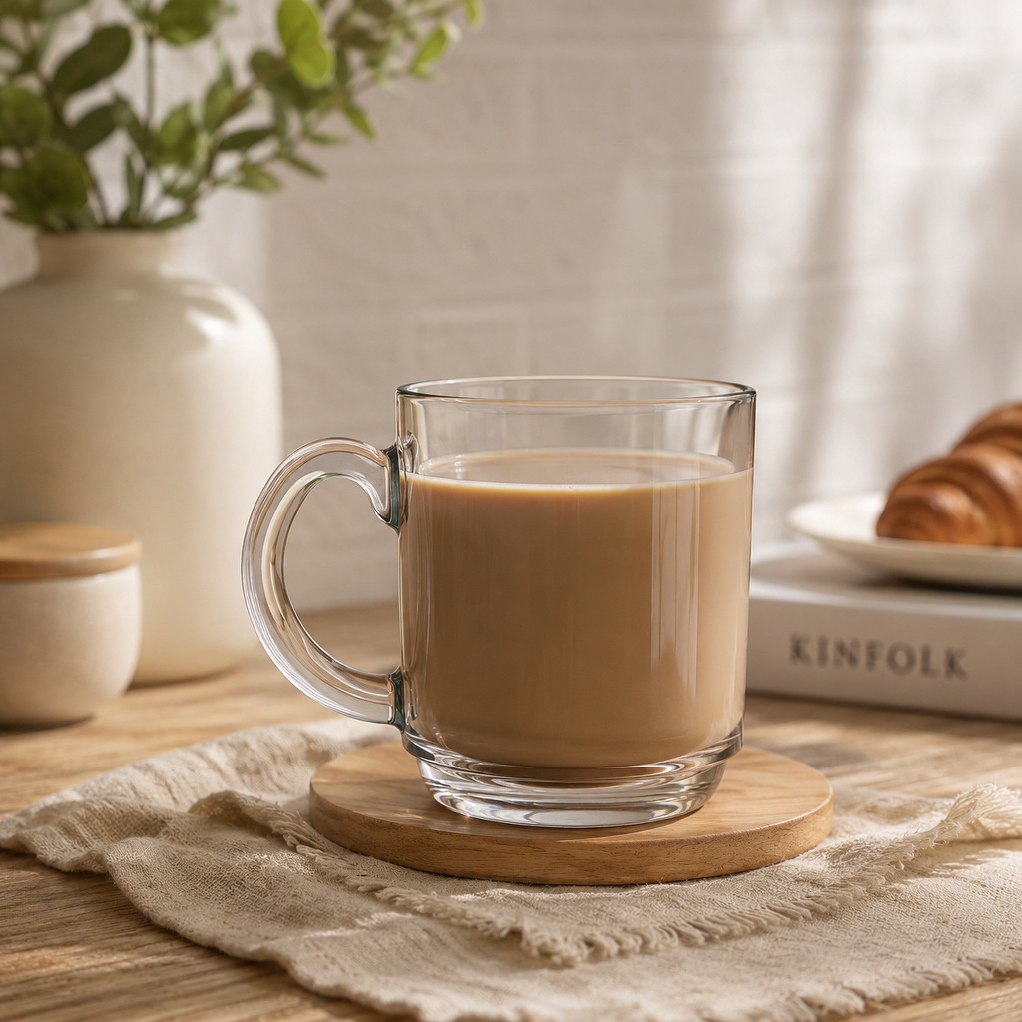 NADIR ASPEN STACKABLE GLASS MUG, 300ML