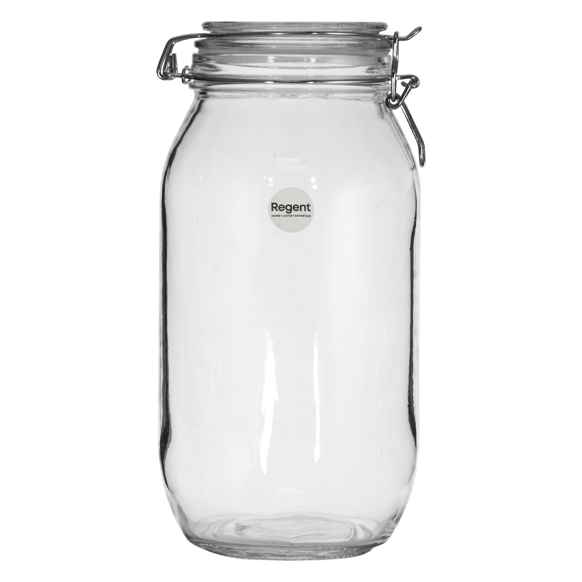 REGENT HERMETIC GLASS CANISTER WITH CLIP SEAL GLASS LID, 2L
