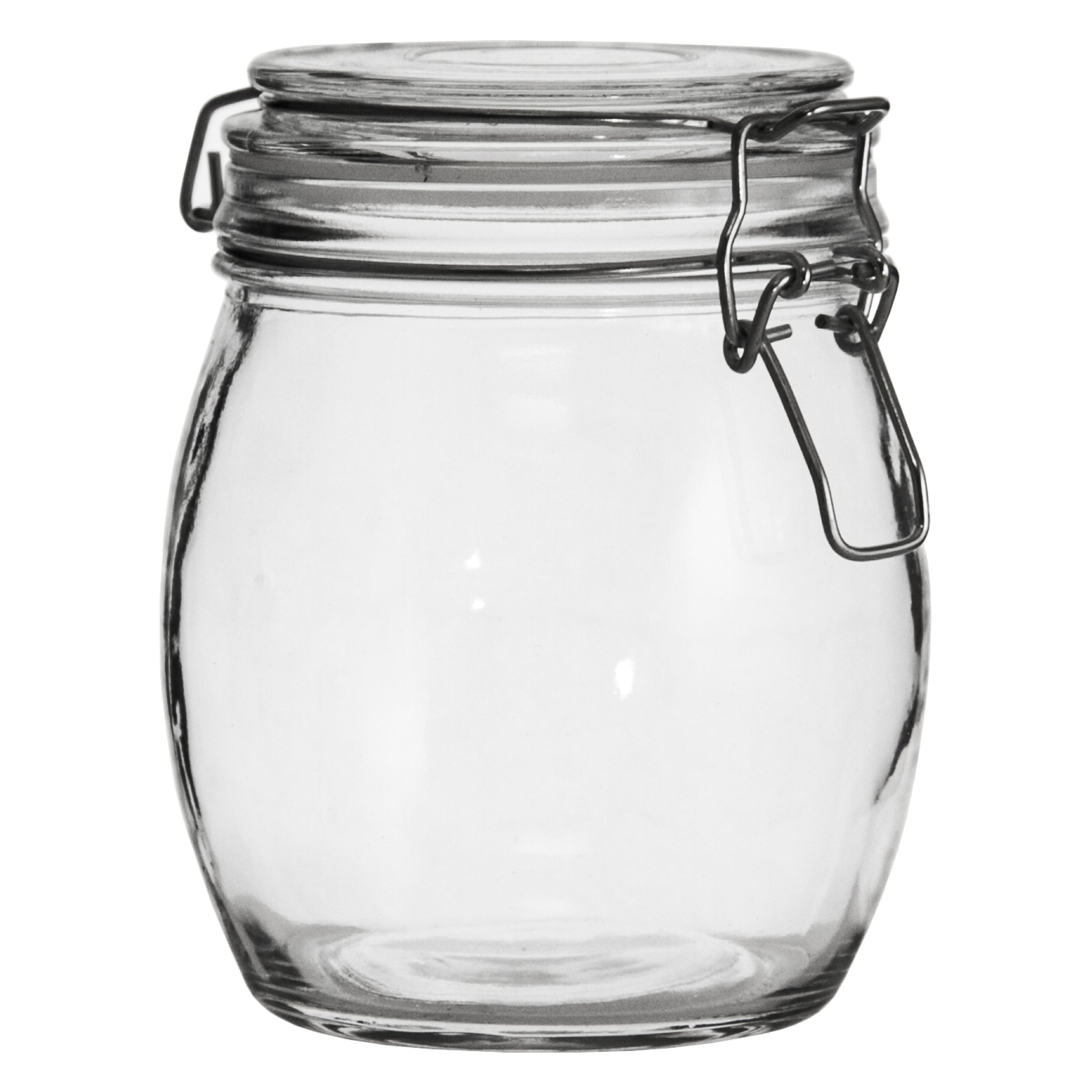 REGENT ROUND HERMETIC GLASS CANISTER WITH CLIP SEAL GLASS LID, 500ML