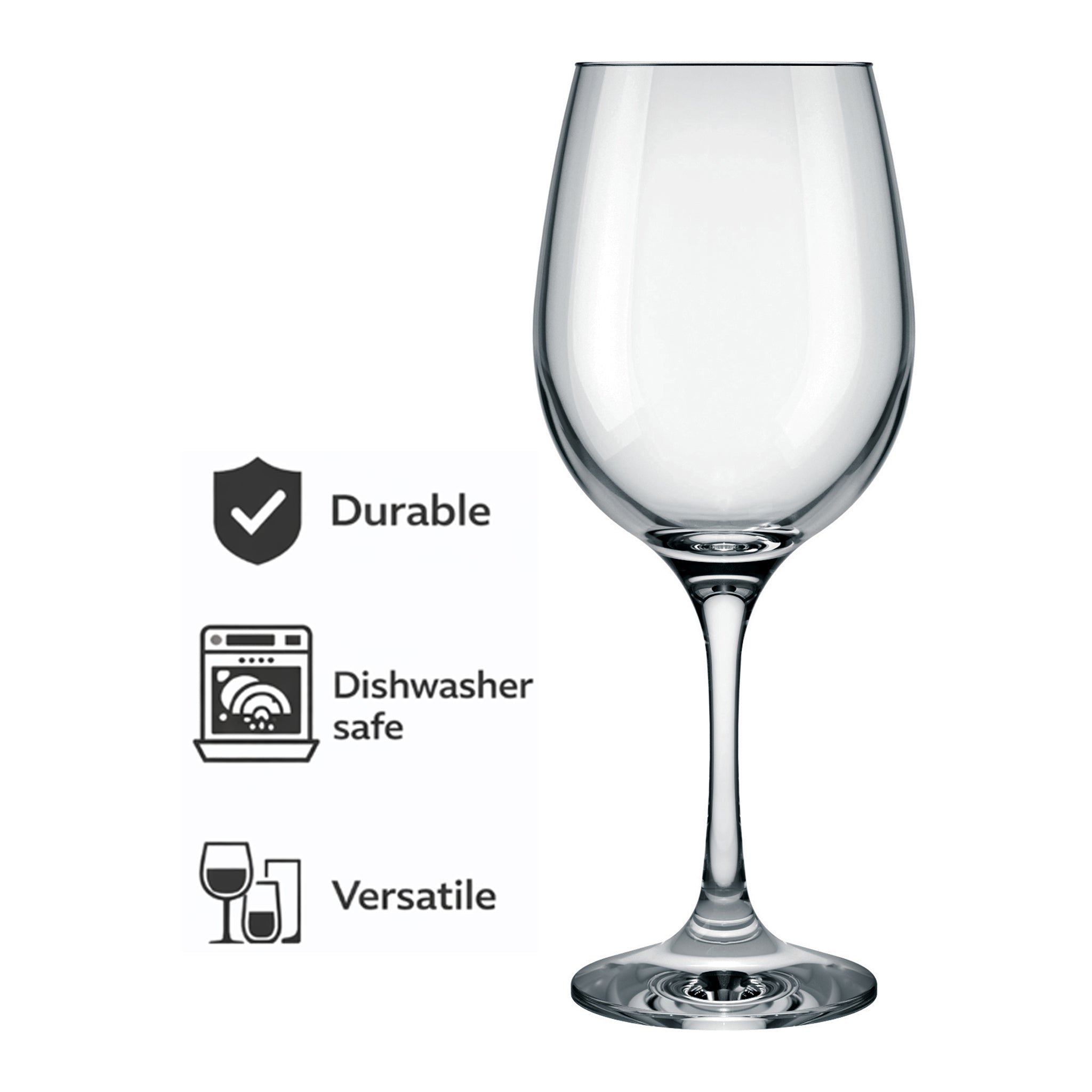 CONSOL LYON STEM RED WINE GLASS 4PK, 490ML