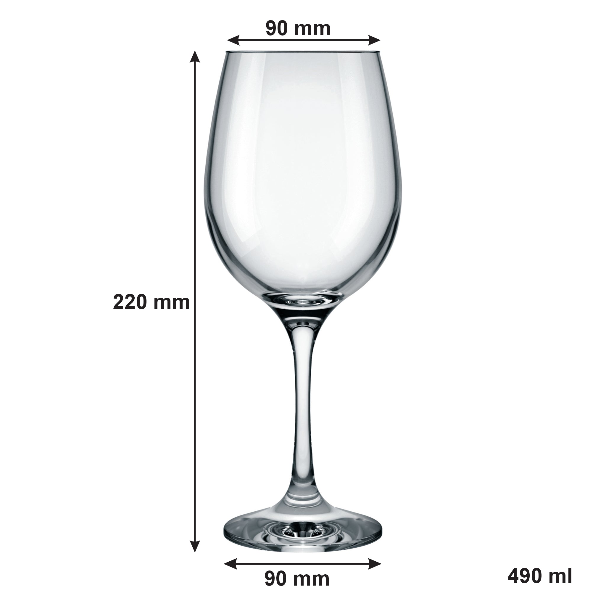 CONSOL LYON STEM RED WINE GLASS 4PK, 490ML