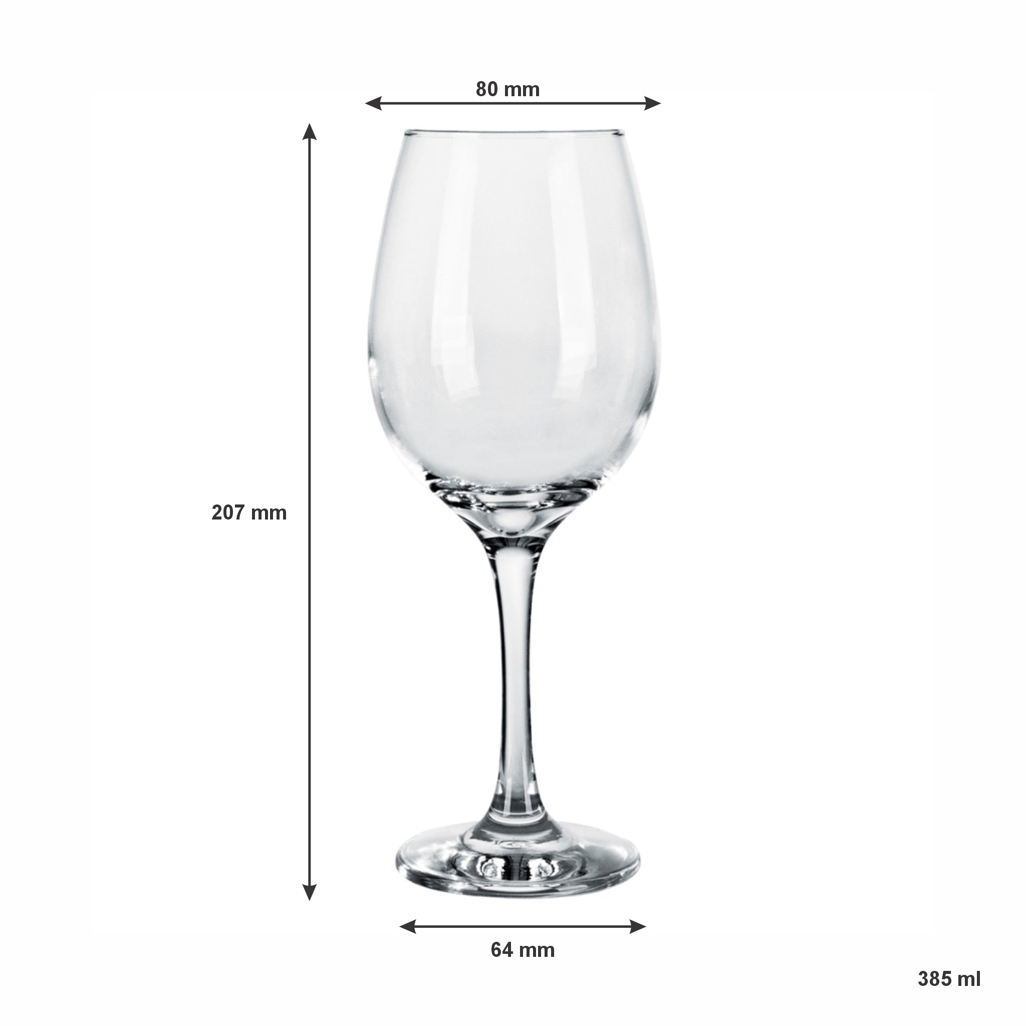 CONSOL LYON STEM WHITE WINE GLASS 4PK, 385ML