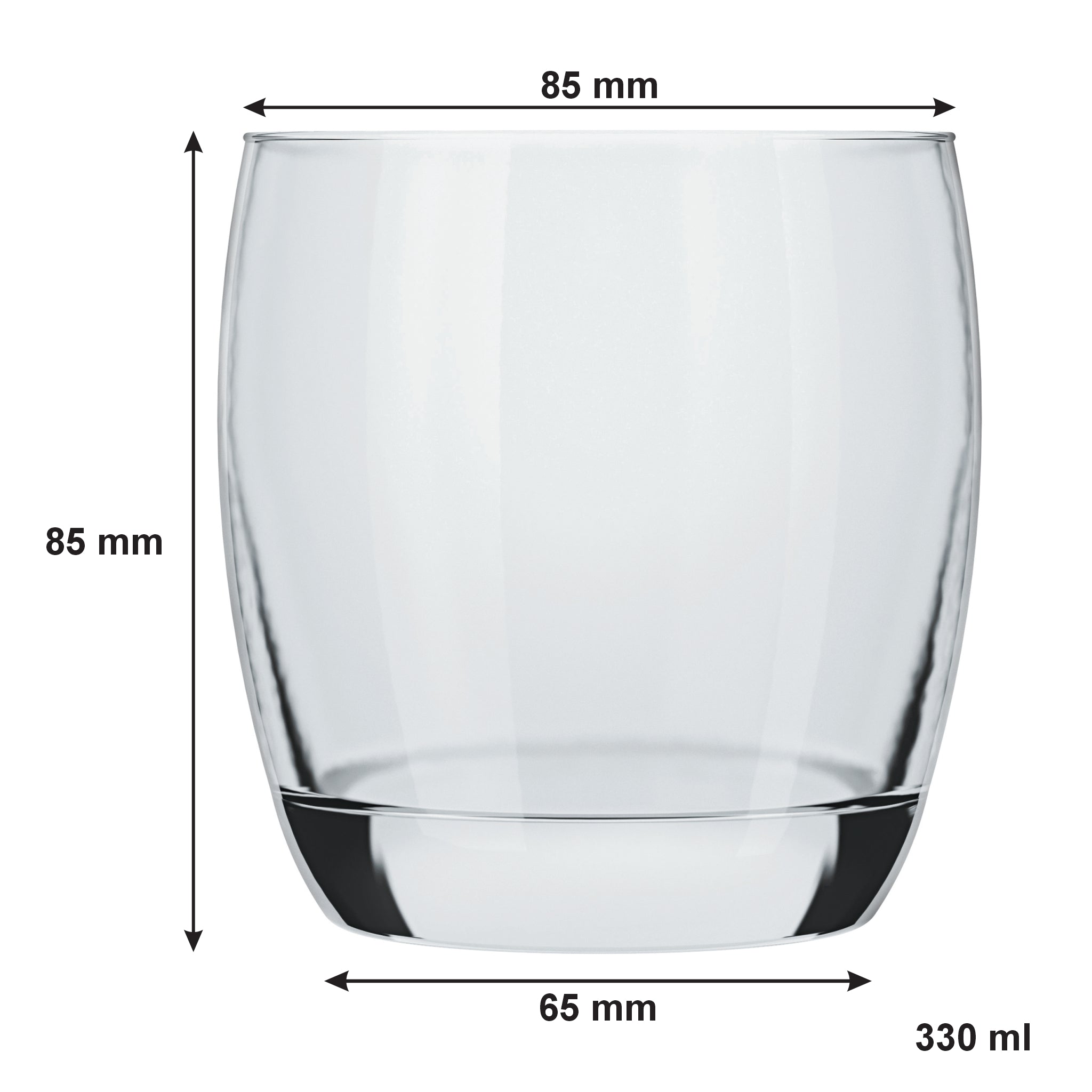 CONSOL GLASGOW WHISKEY TUMBLER 4PK, 330ML