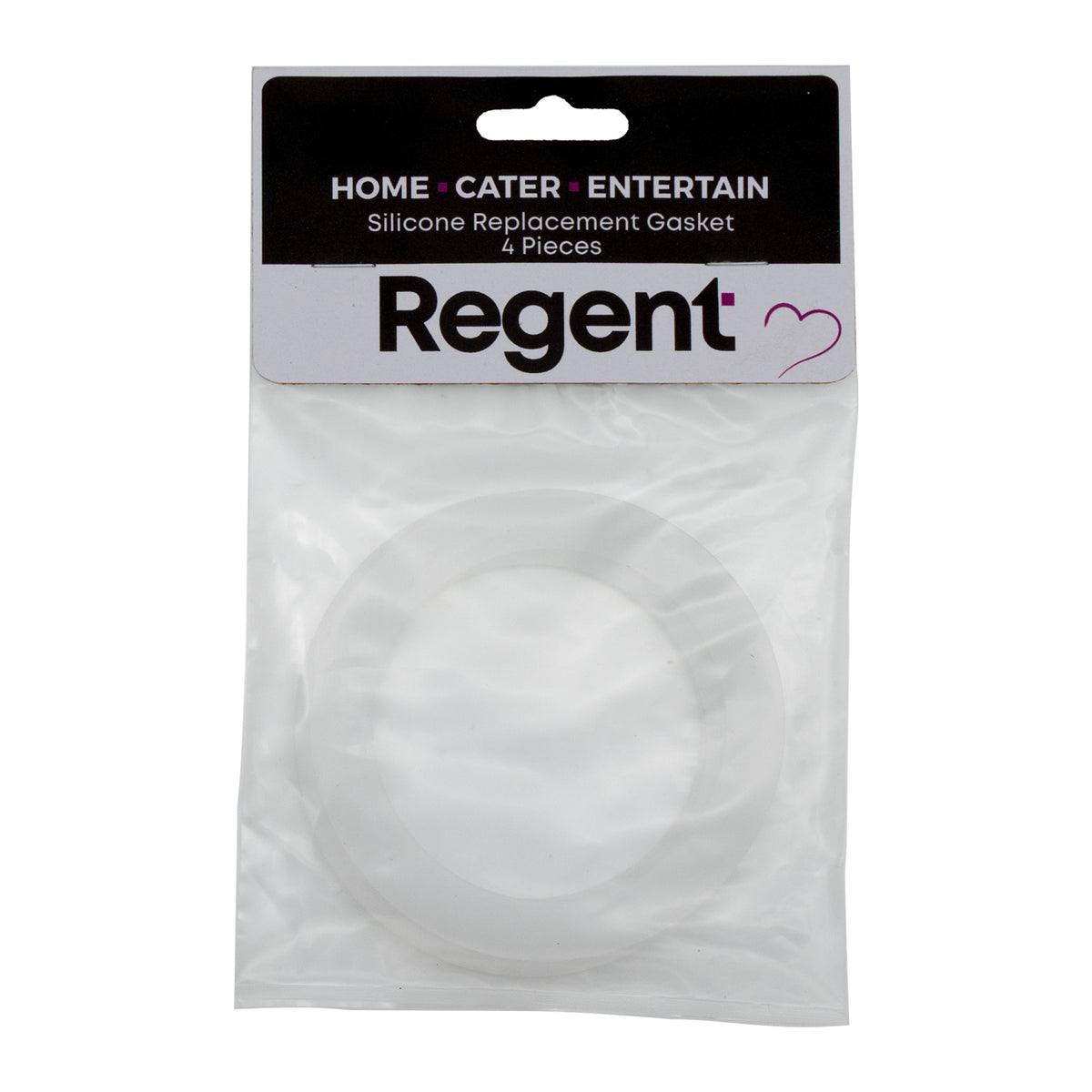 REGENT SILICONE REPLACEMENT GASKETS 4PK, FITS 95MM DIA