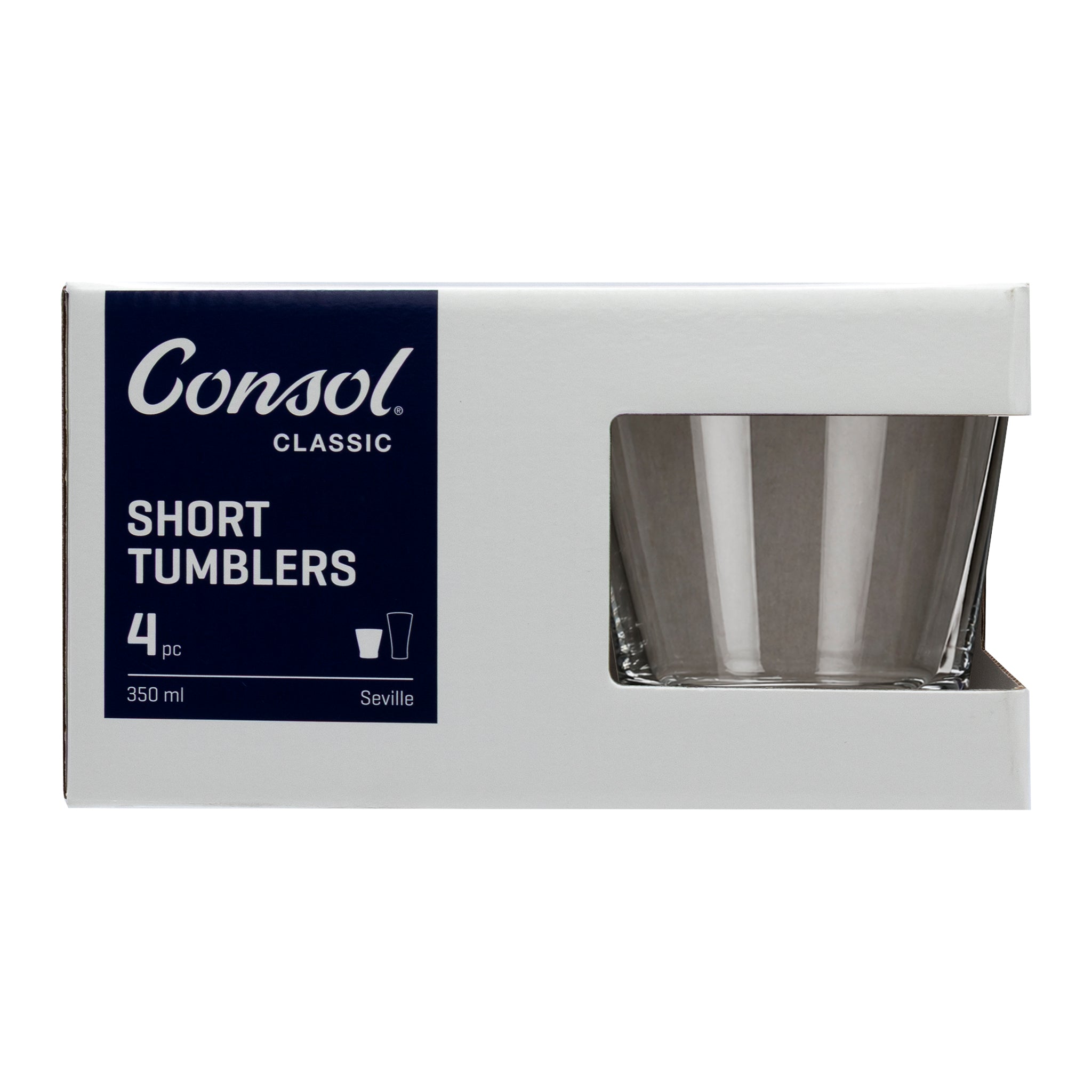 CONSOL SEVILLE WHISKEY TUMBLER 4PK, 350ML