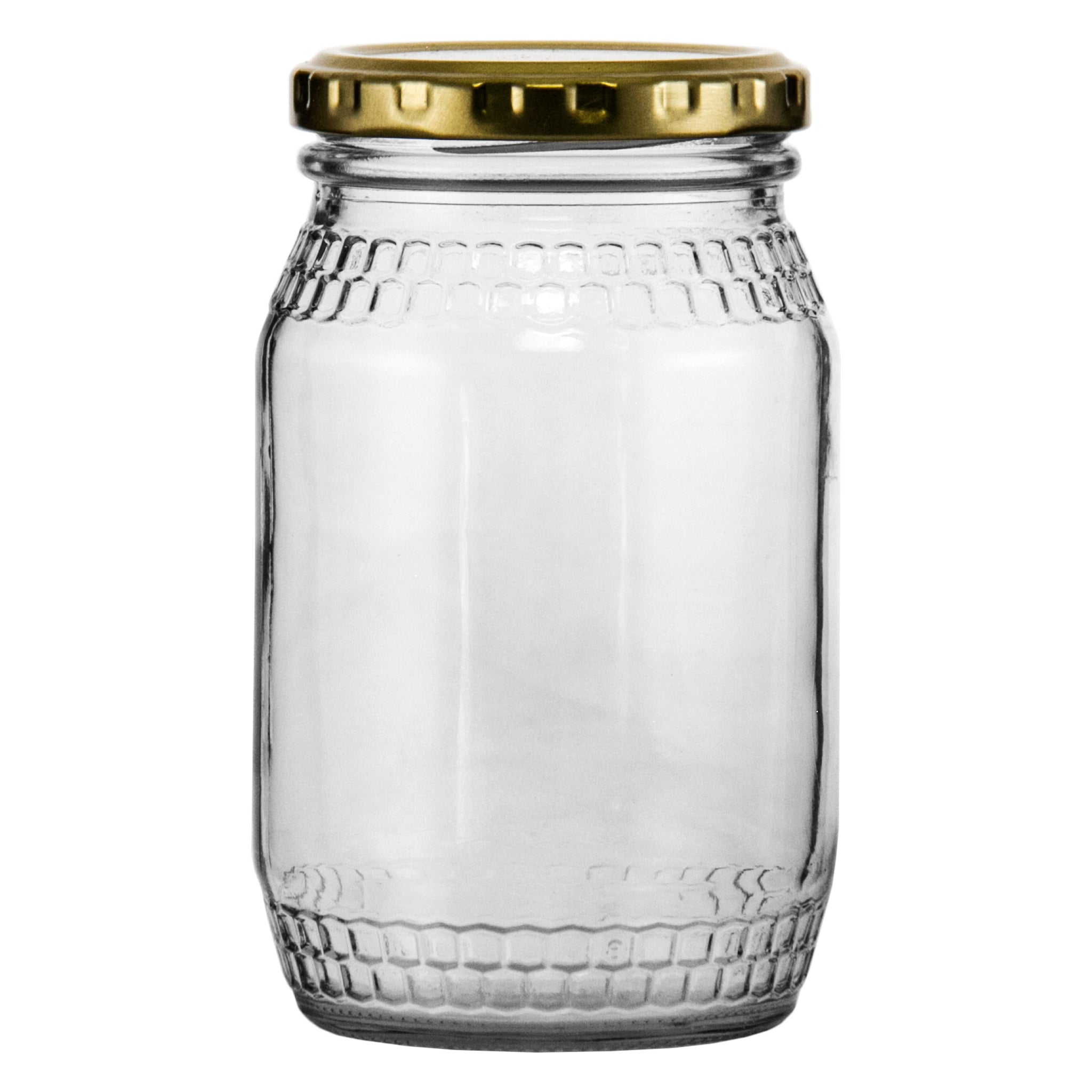 CONSOL HONEY JARS WITH GOLD LIDS 6PK, 352ML