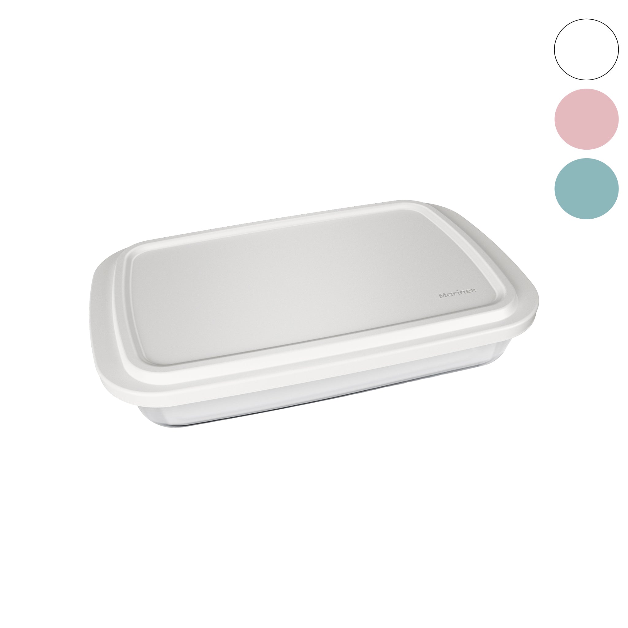 MARINEX RECT. ROASTERS WITH COLOURED PLASTIC LIS, 2.2L