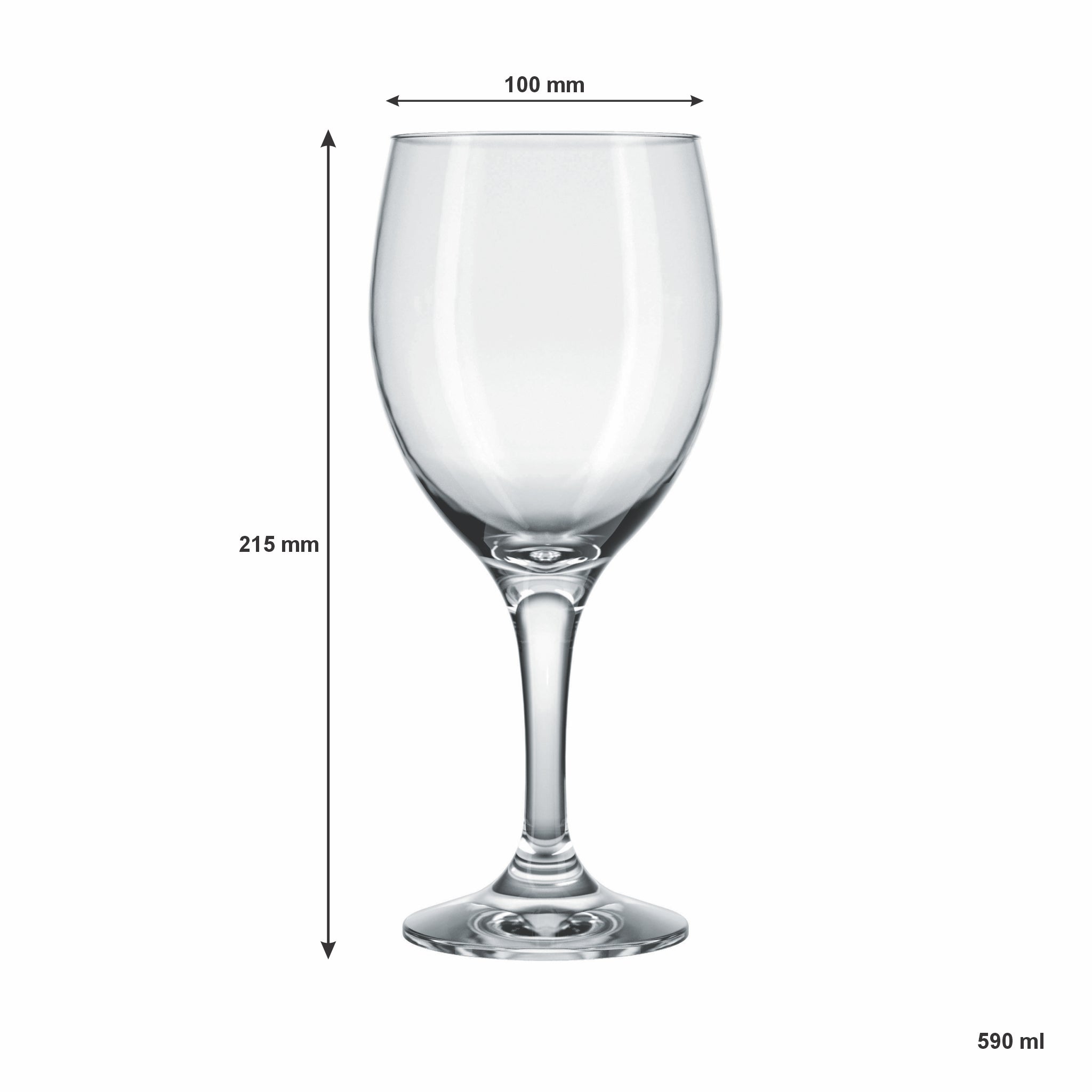 NADIR WINDSOR GRANDE VINHO STEMMED WINE GLASS, 590ML