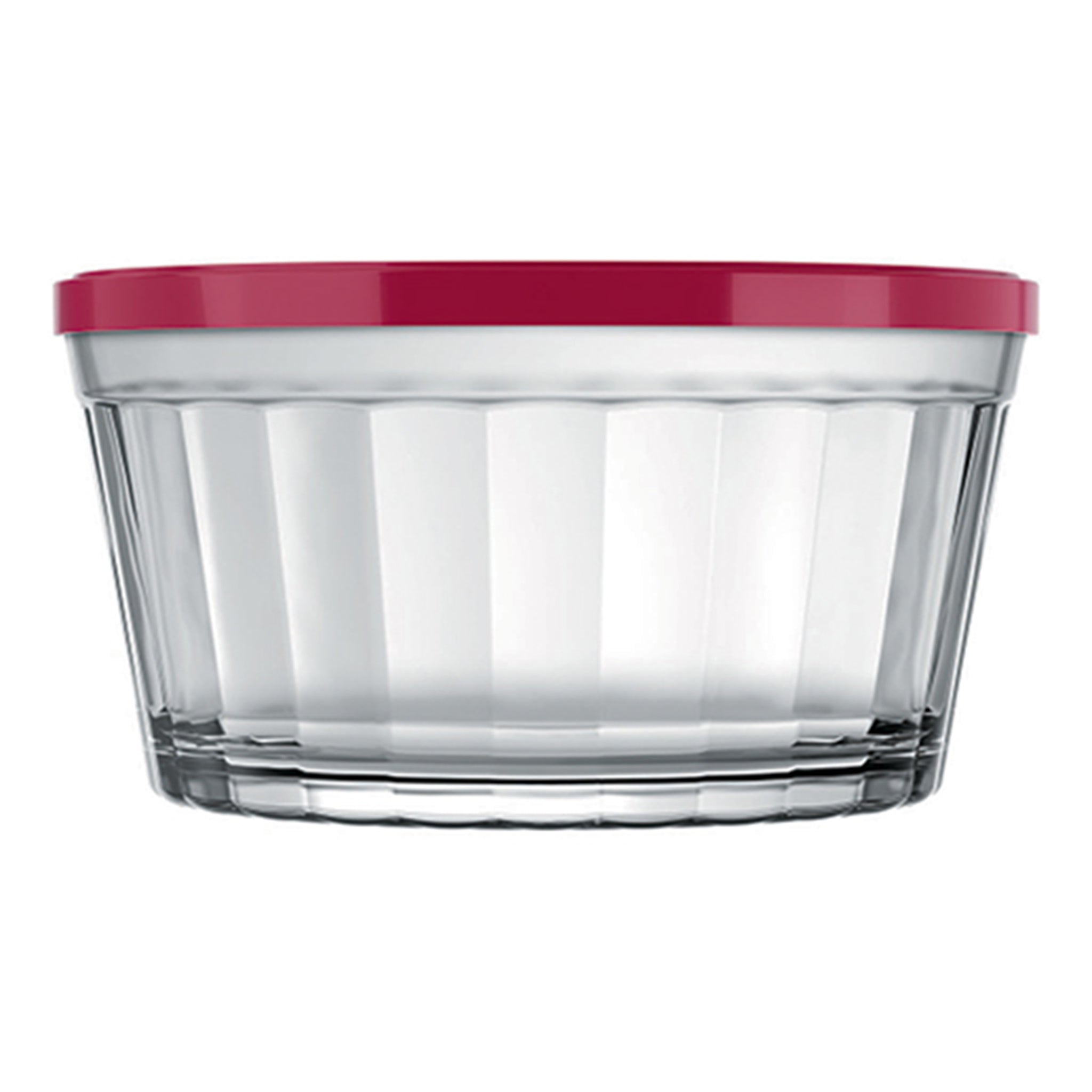 NADIR AMERICANO LARGE BOWL WITH 3 COLOURED PLASTIC LIDS, 600ML