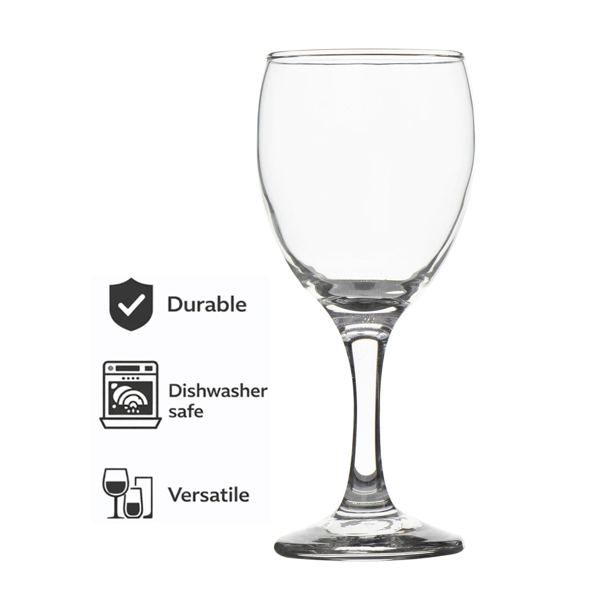 REGENT BLUE PLASTIC CRATE WITH WINE GLASSES 30PK, 250ML