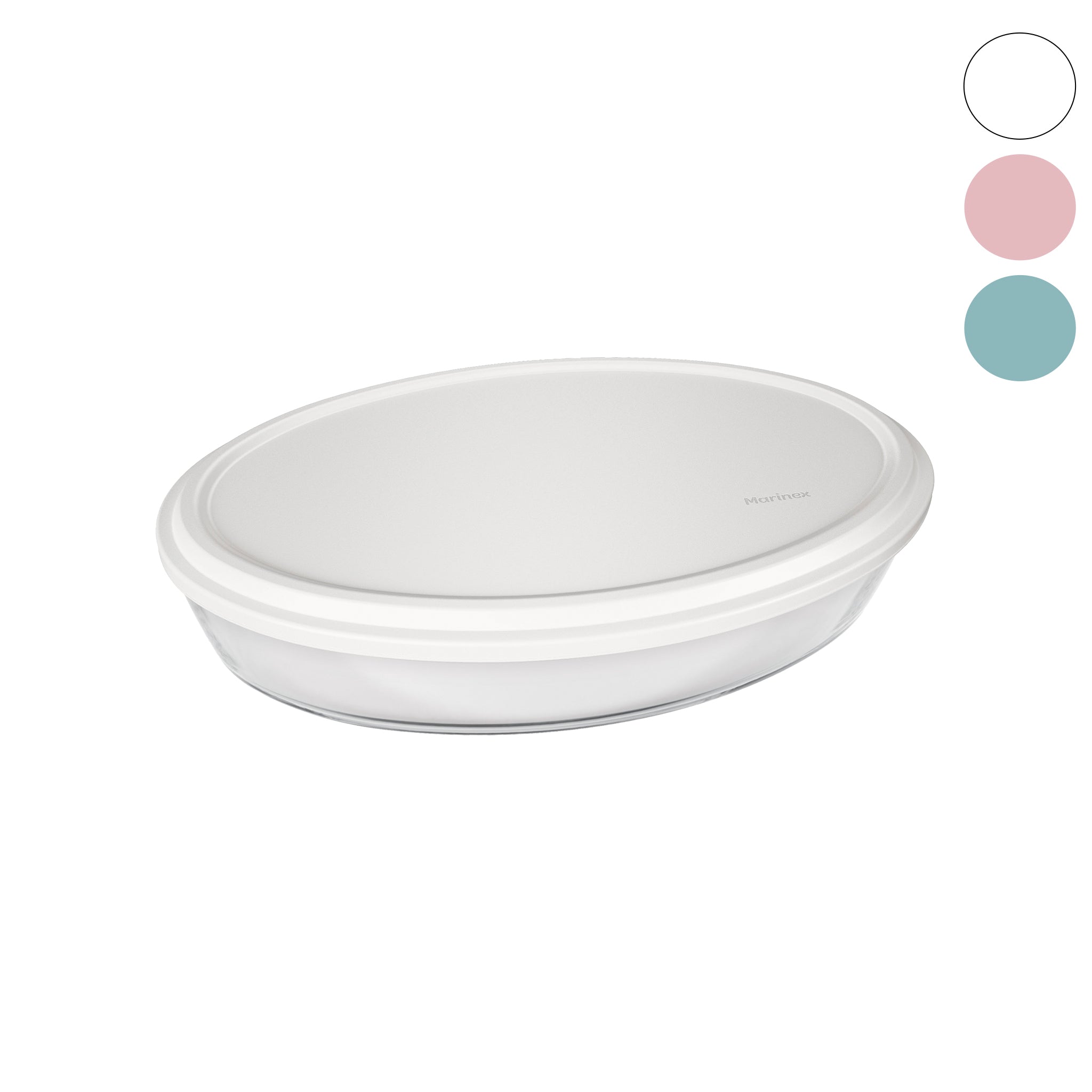 MARINEX OVAL ROASTERS WITH COLOURED PLASTIC LIDS, 3.2L