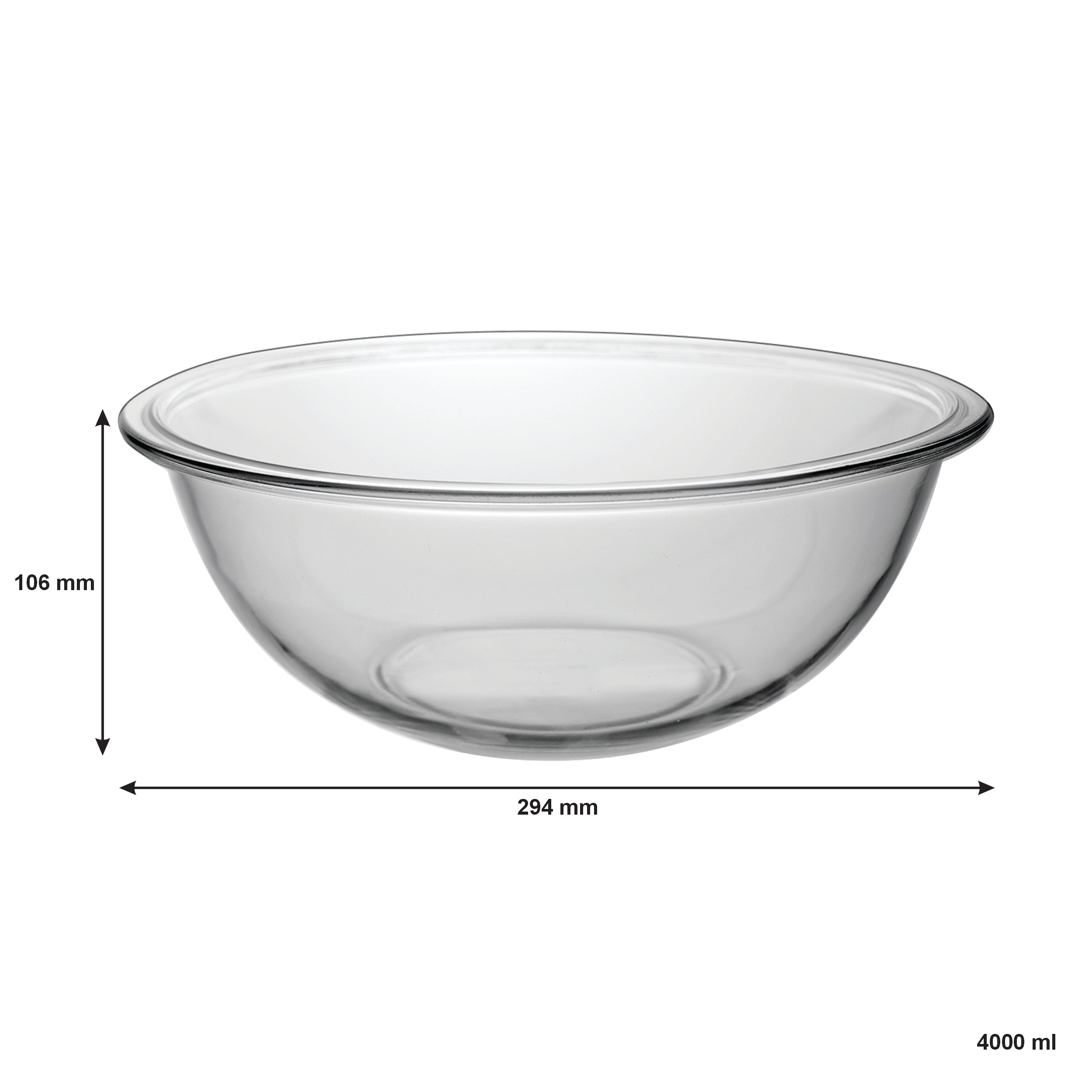 MARINEX GLASS MIXING BOWL, 4L