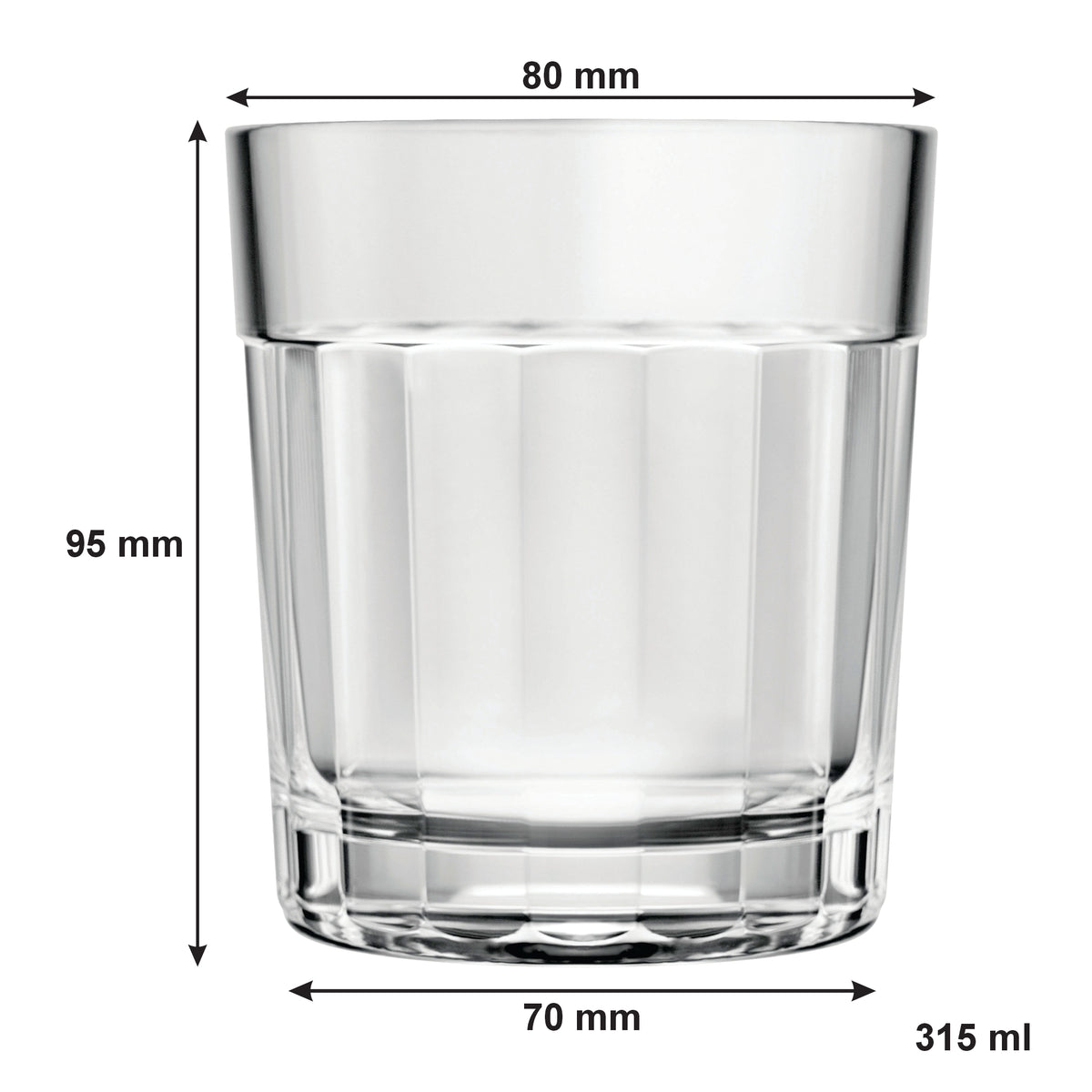 NADIR AMERICANO OLD FASHIONED TUMBLER, 315ML