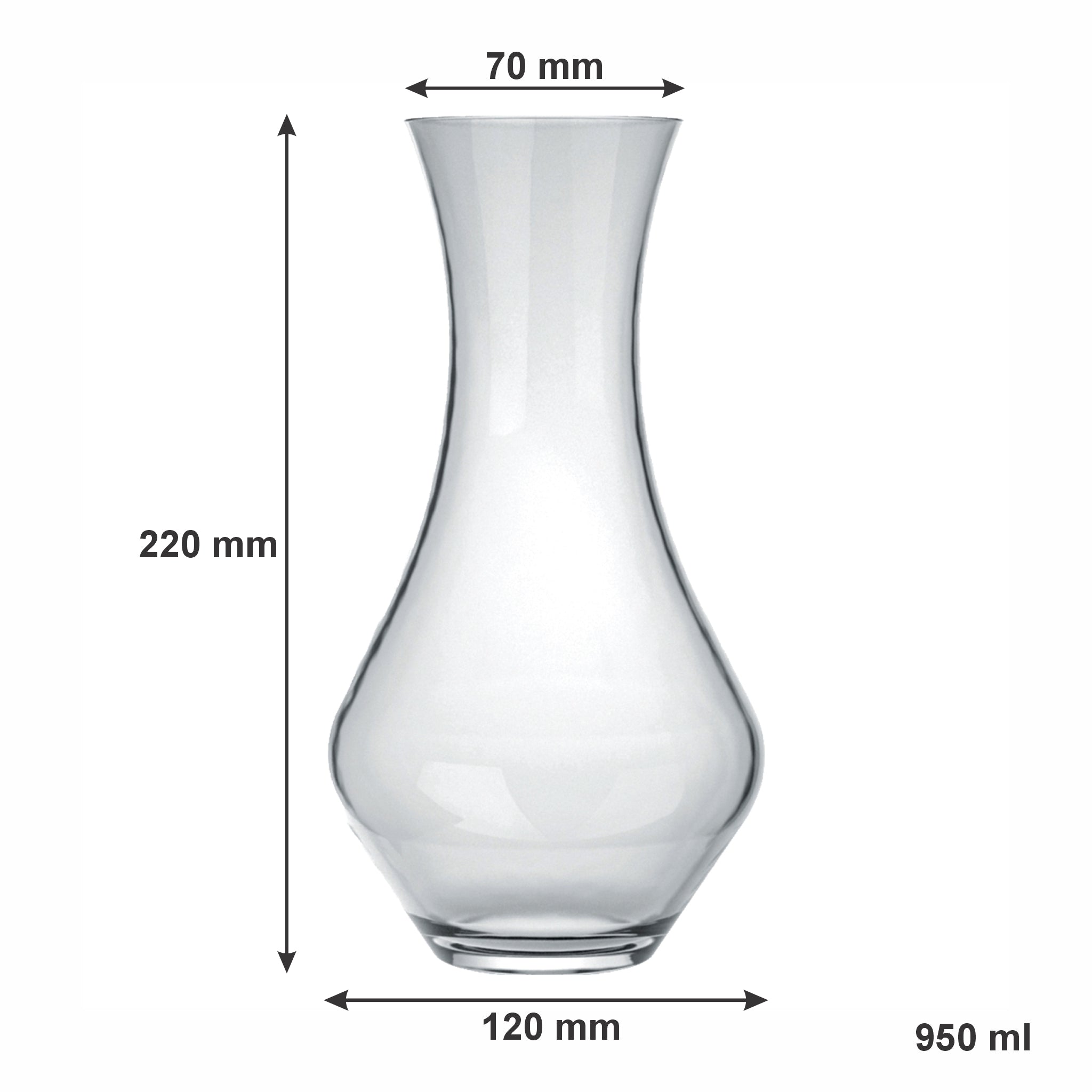 NADIR MALBEC GLASS WINE DECANTER, 950ML