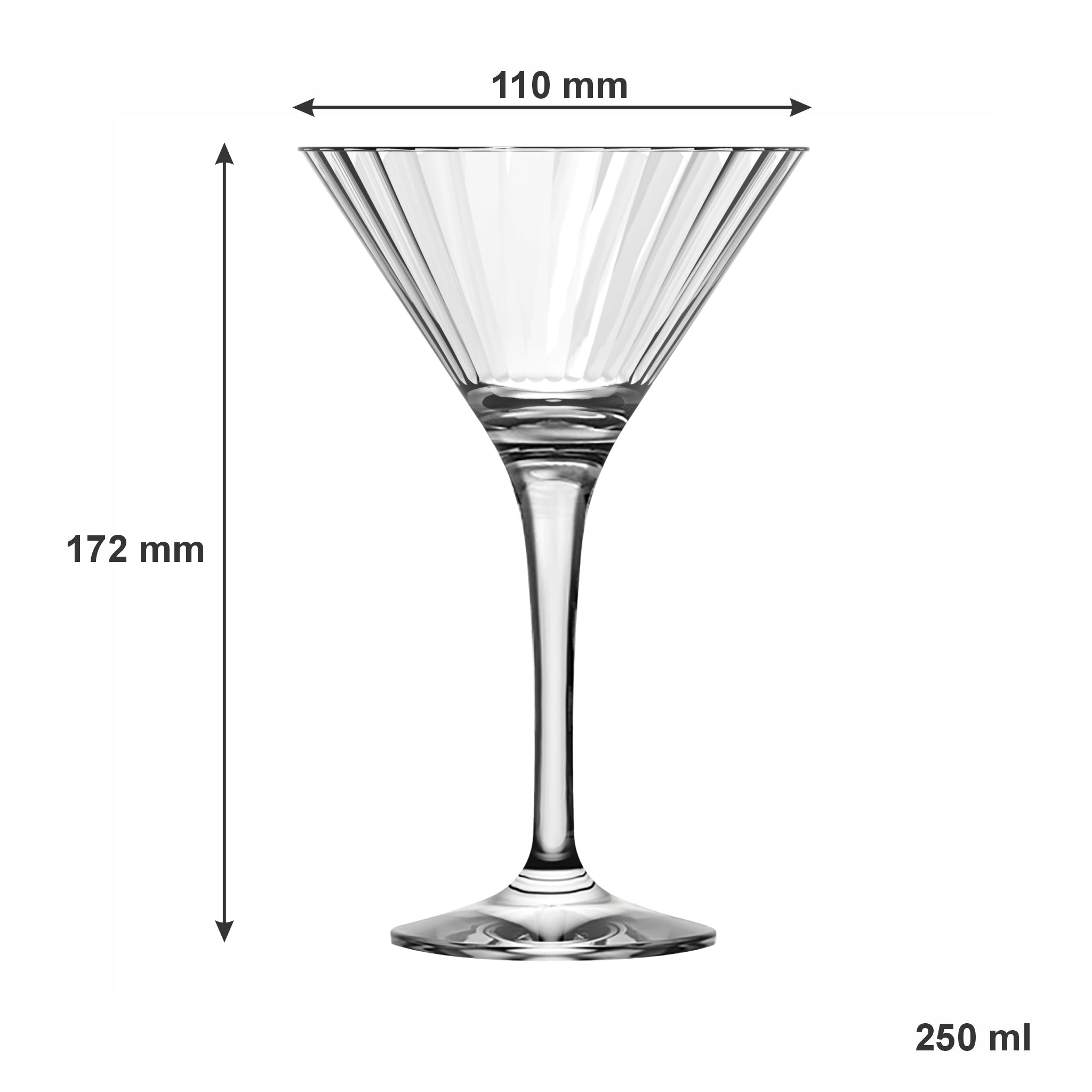 NADIR FIORE STEMMED MARTINI GLASS, 250ML