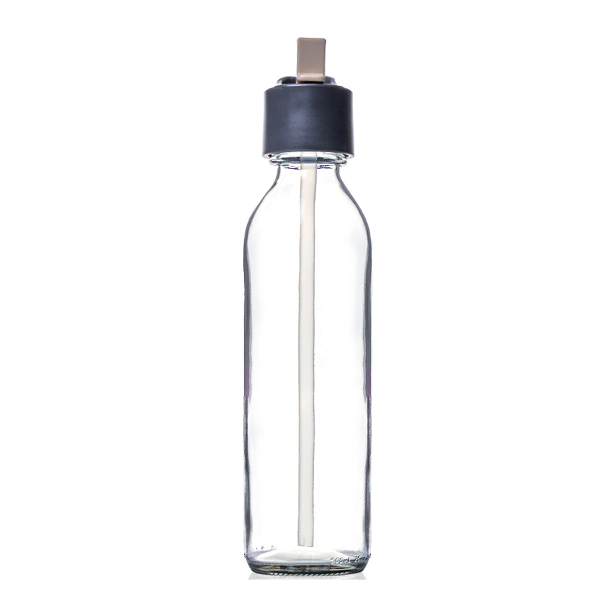 CONSOL SLIMLINE BOTTLE WITH ASSORTED COLOURED STRAW LIDS, 500ML