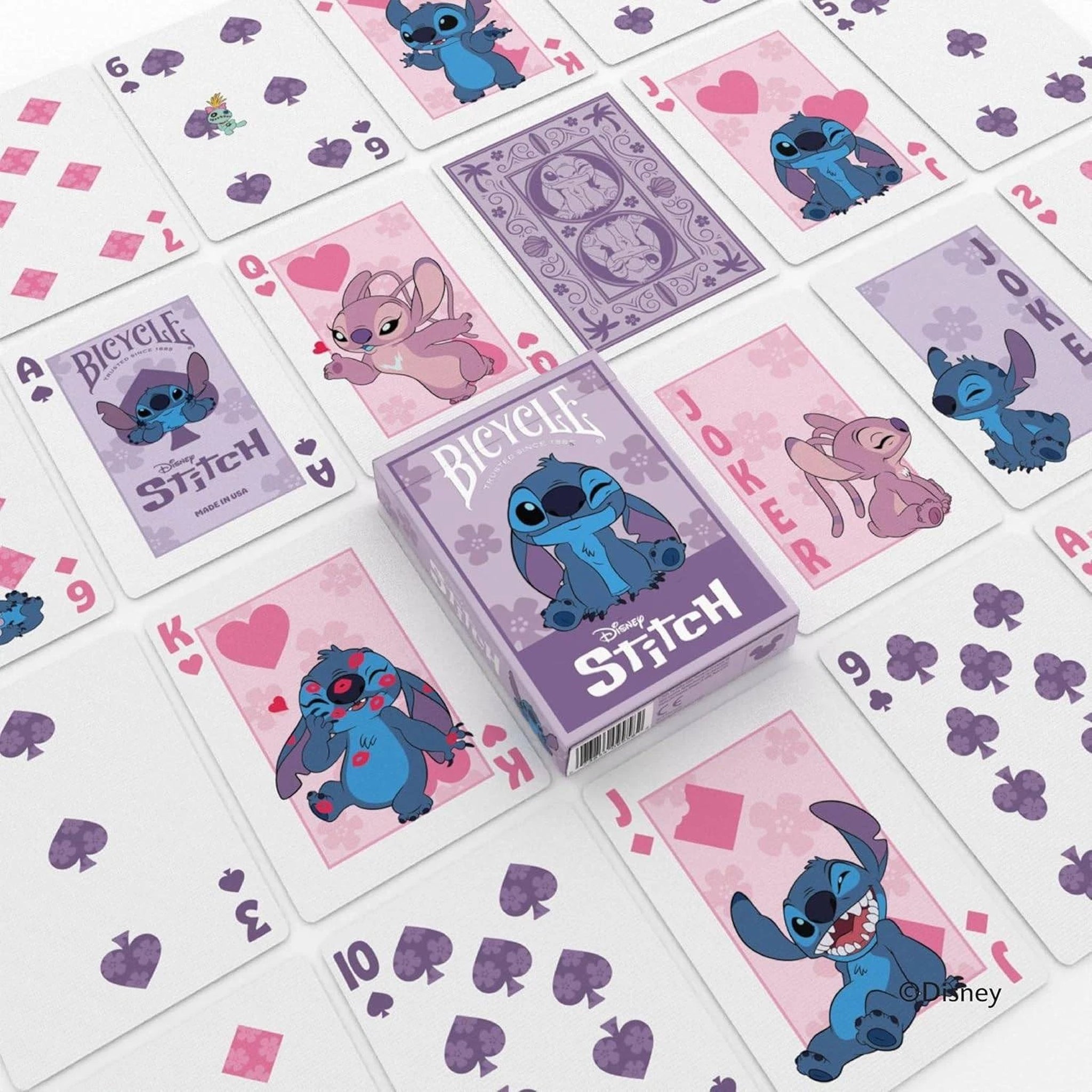 BICYCLE DISNEY STITCH PURPLE PLAYING CARDS
