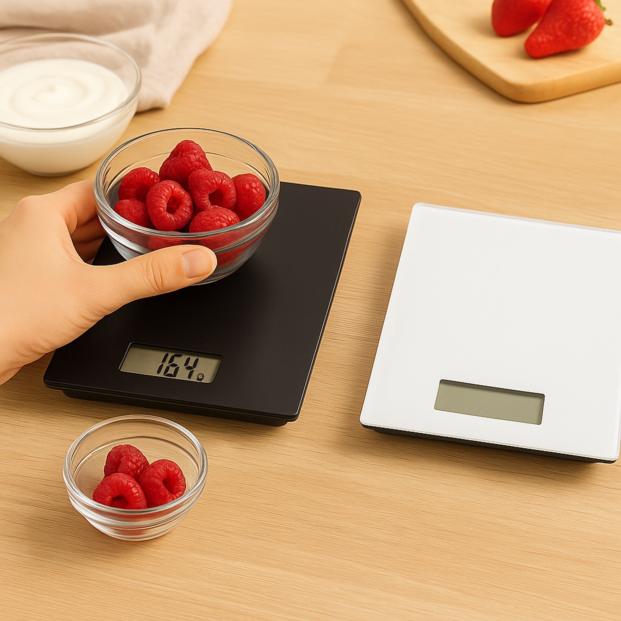 REGENT KITCHEN DIGITAL PLATFORM SCALE MIXED BLACK/WHITE EACH, 5KG