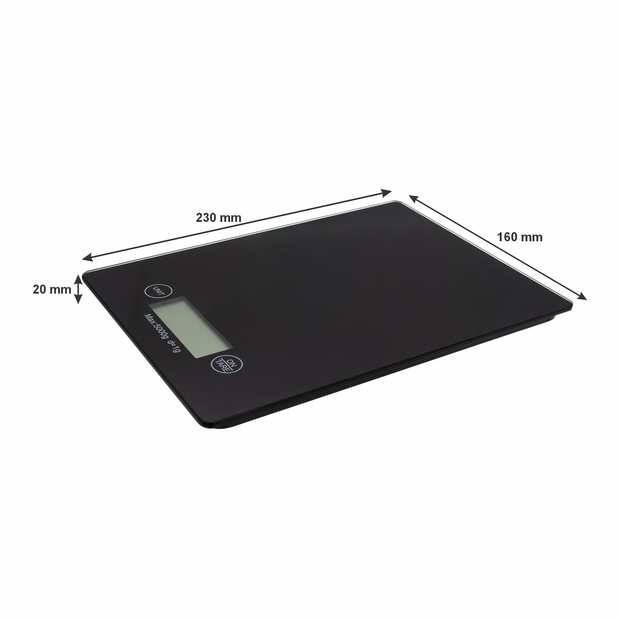 REGENT KITCHEN DIGITAL PLATFORM SCALE MIXED BLACK/WHITE EACH, 5KG