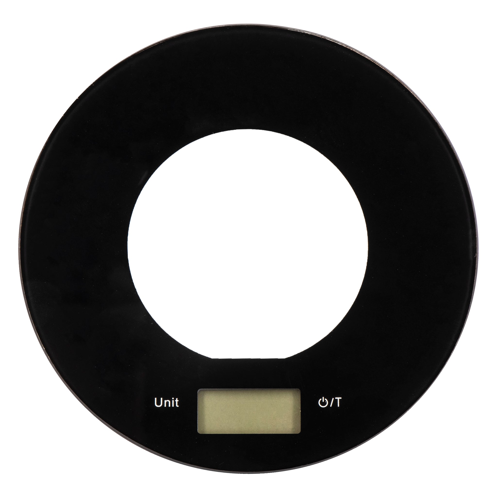 REGENT KITCHEN DIGITAL ROUND GLASS SCALE BLACK WITH CLEAR CENTRE, 5KG