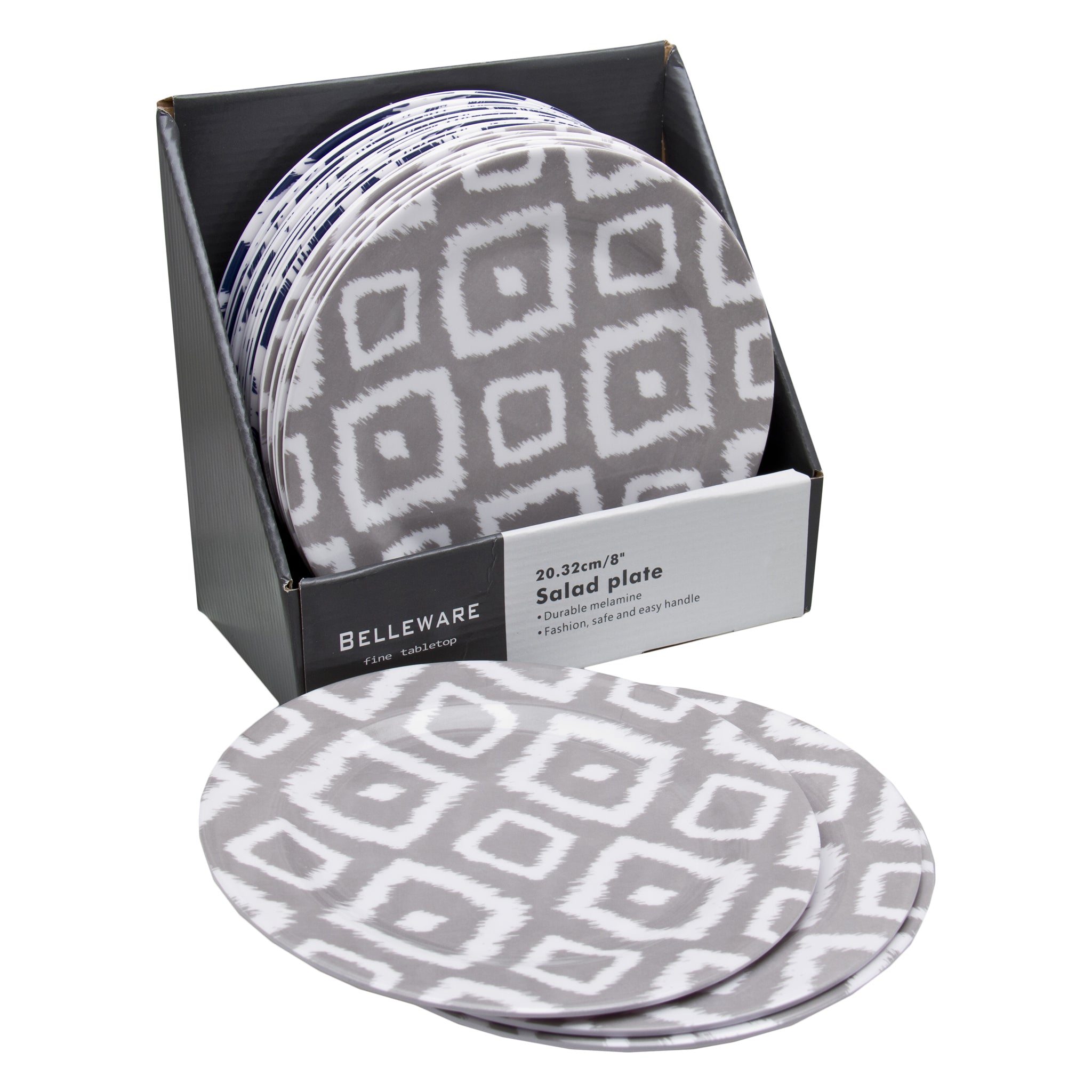 MELAMINE SIDE PLATE GREY WILD, 202MM DIA