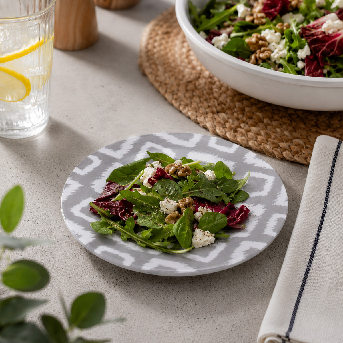 MELAMINE SIDE PLATE GREY WILD, 202MM DIA