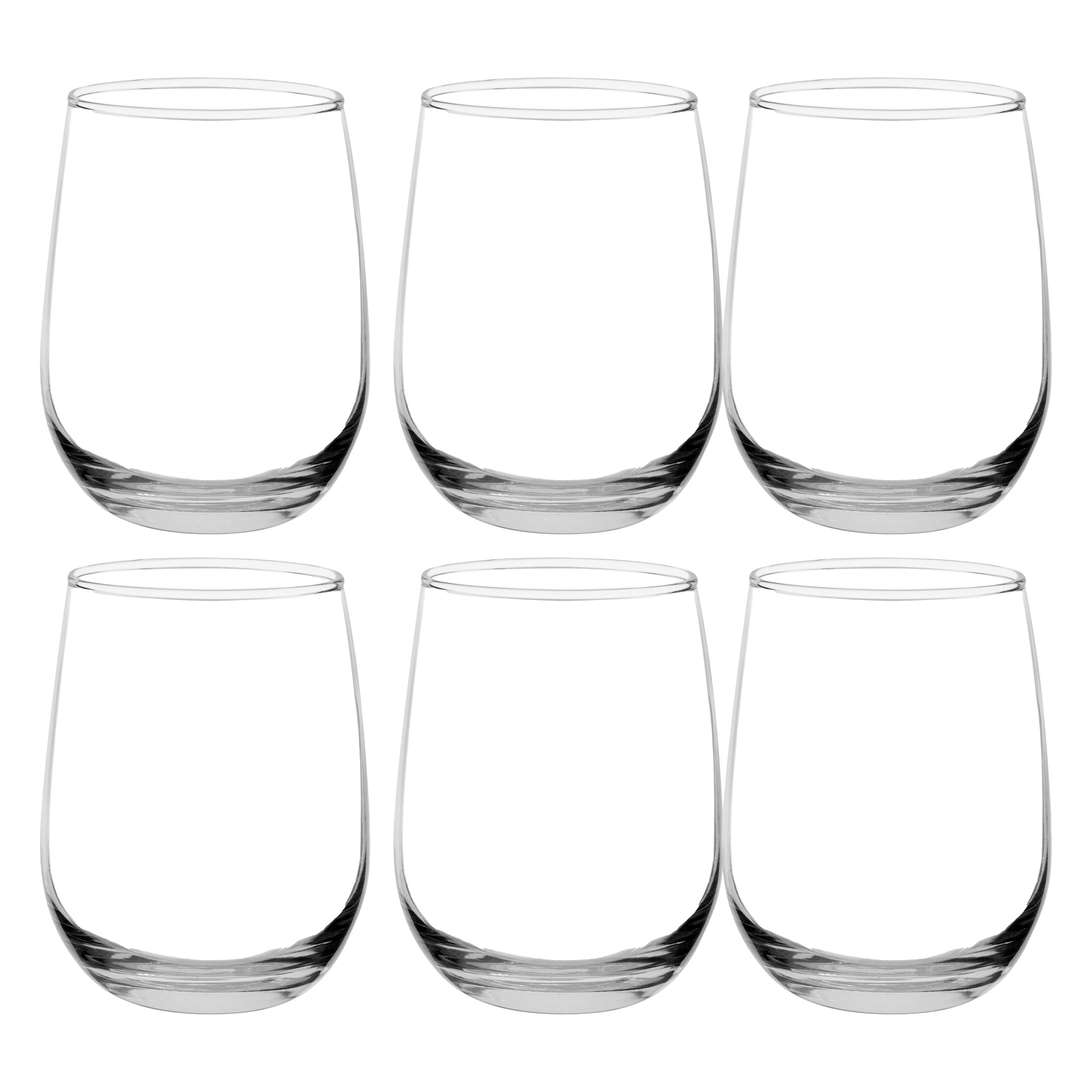 REGENT STEMLESS GLASS TUMBLERS 6PK, 500ML