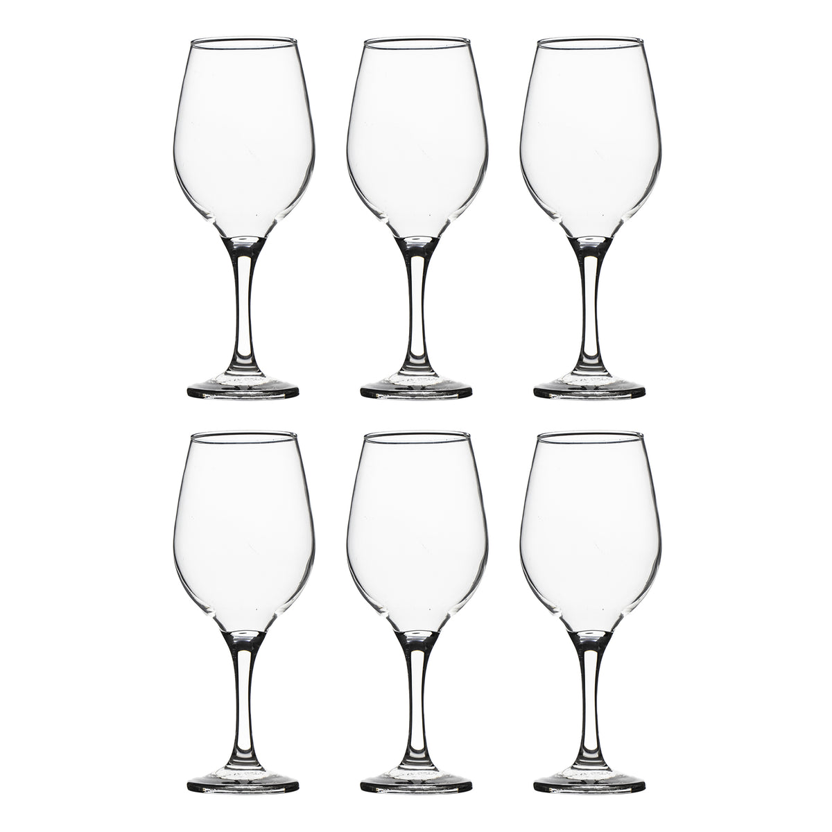 REGENT STEMMED RED WINE GLASSES 6PK, 490ML