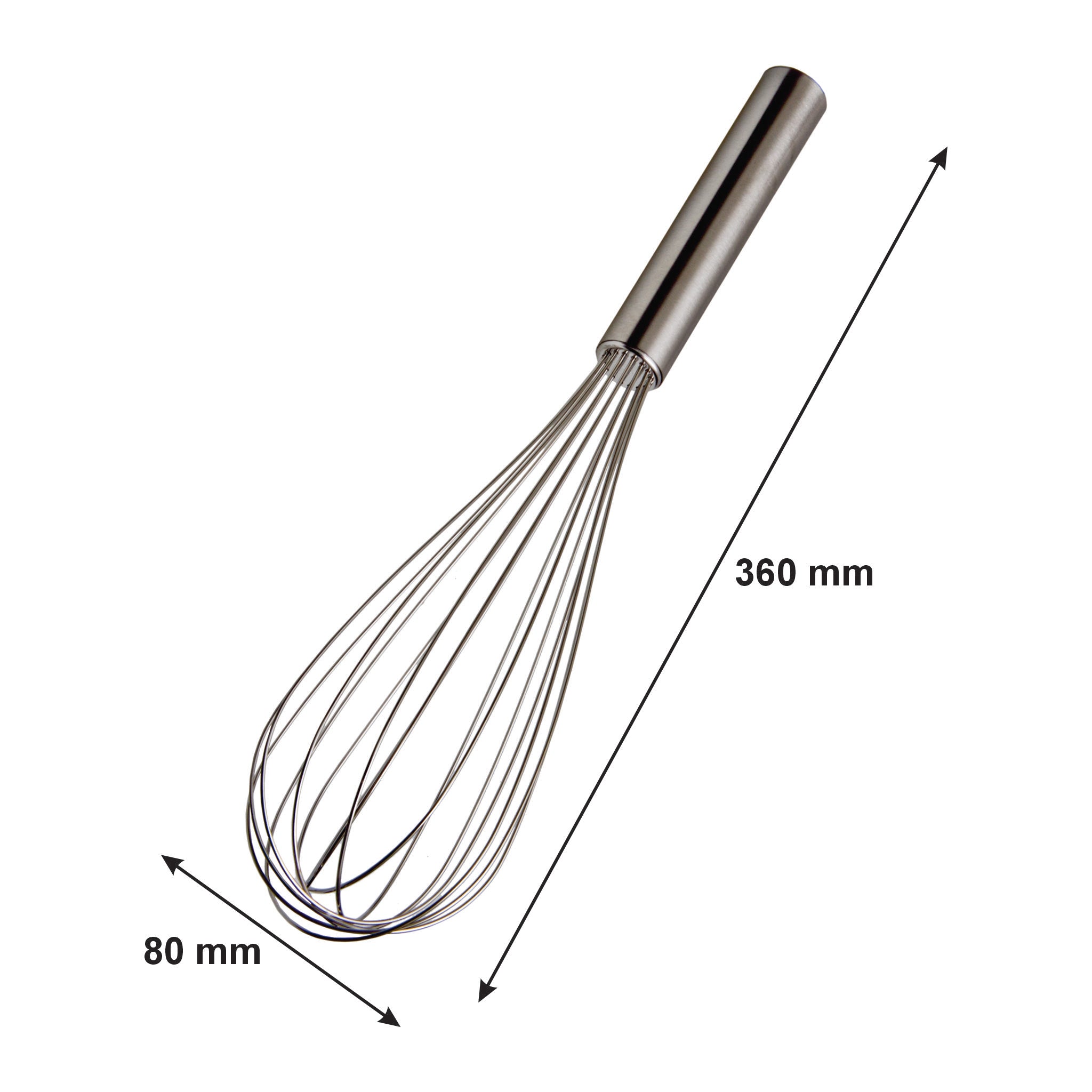 REGENT PIANO WHISK 8 WIRE STAINLESS STEEL, 360MM